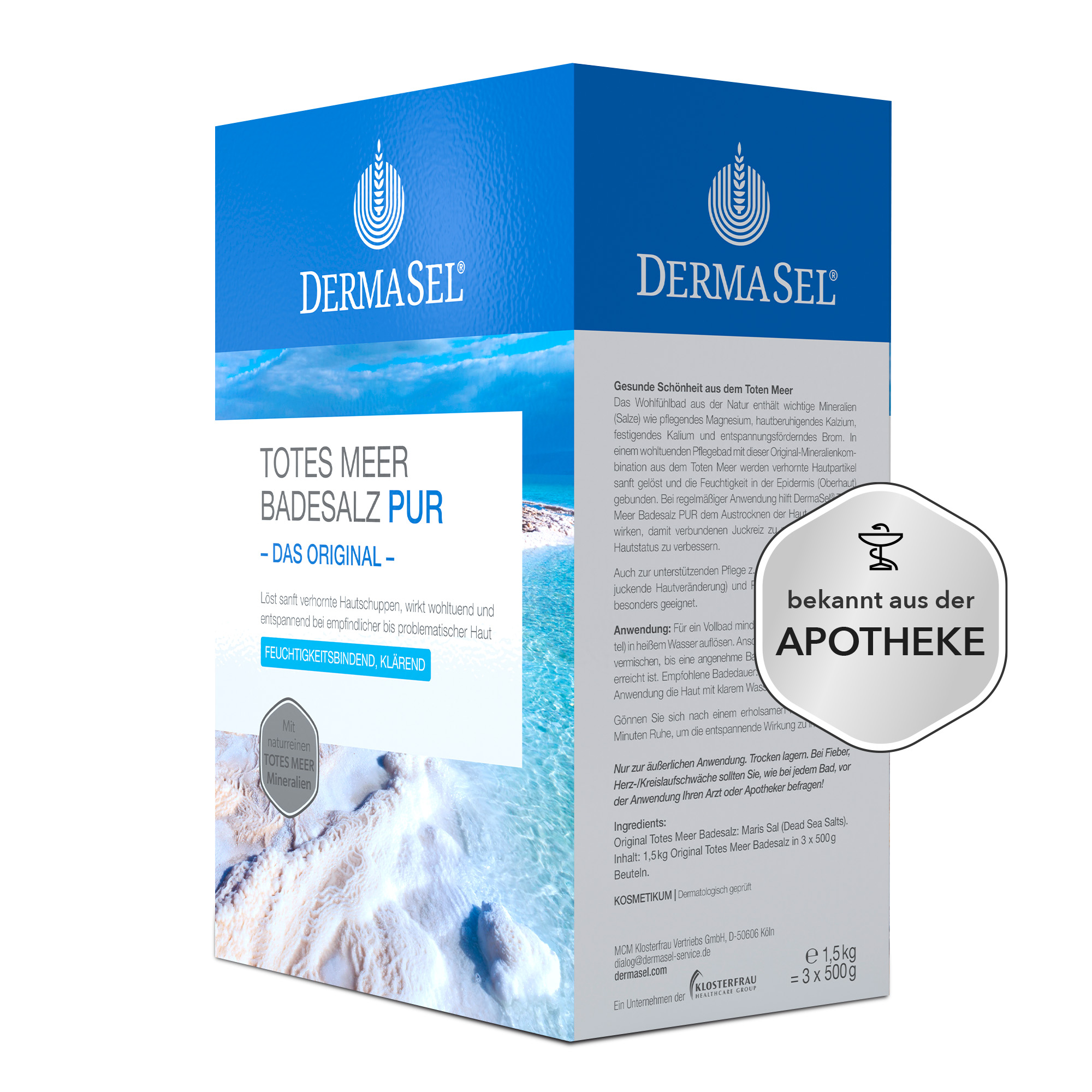 DERMASEL Totes Meer Badesalz Pur DERMASEL Totes Meer Badesalz Pur