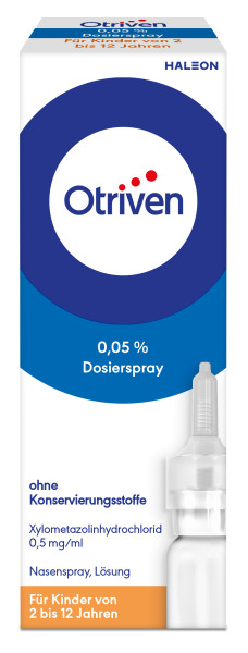 OTRIVEN 0,05% Nasenspray (Dosierspray) ohne Konservierungsstoffe für Kinder, 10 ml OTRIVEN 0,05% Nasenspray (Dosierspray) ohne Konservierungsstoffe für Kinder, 10 ml