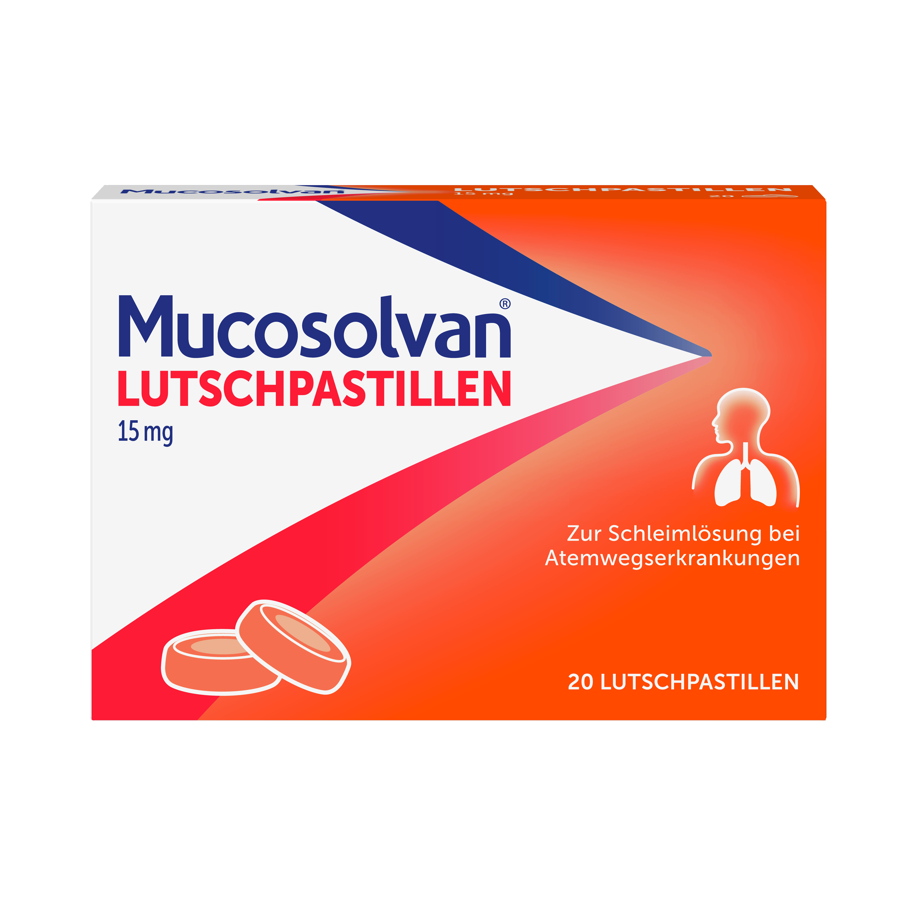 MUCOSOLVAN Lutschpastillen 15 mg zur Schleimlösung bei Atemwegserkrankungen MUCOSOLVAN Lutschpastillen 15 mg zur Schleimlösung bei Atemwegserkrankungen