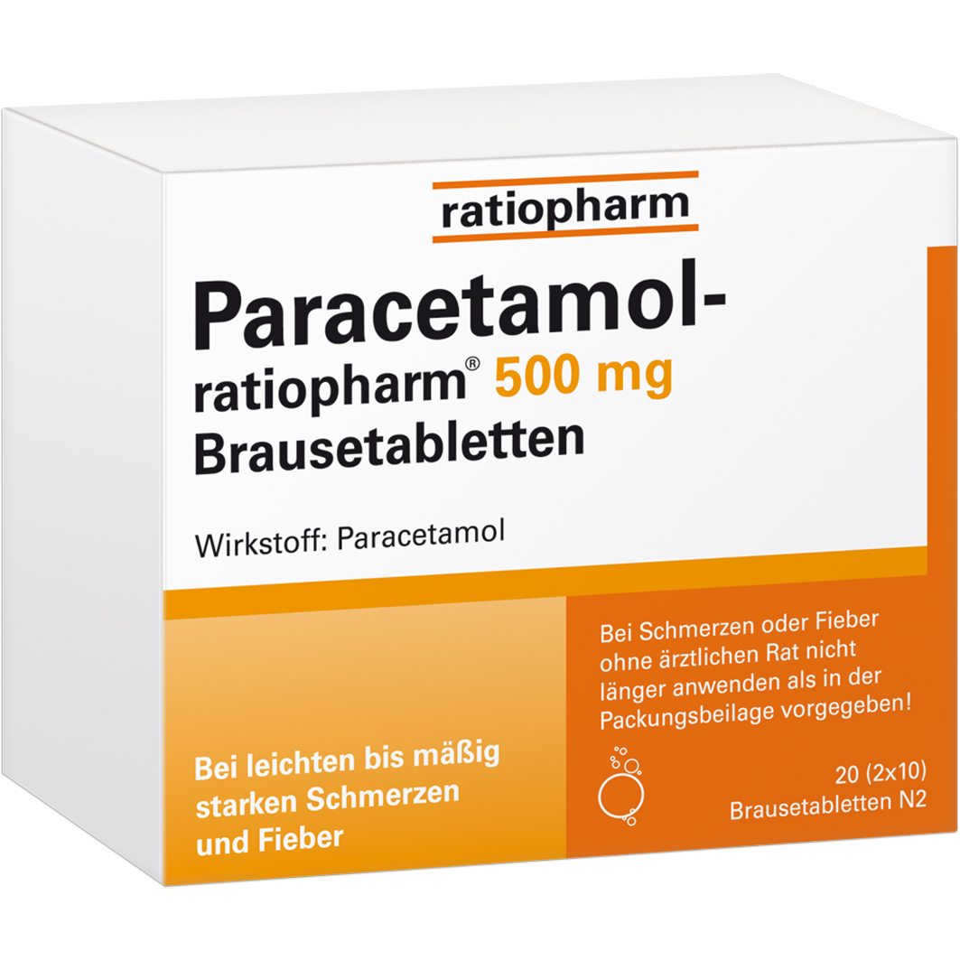 PARACETAMOL-ratiopharm 500 mg Brausetabletten PARACETAMOL-ratiopharm 500 mg Brausetabletten