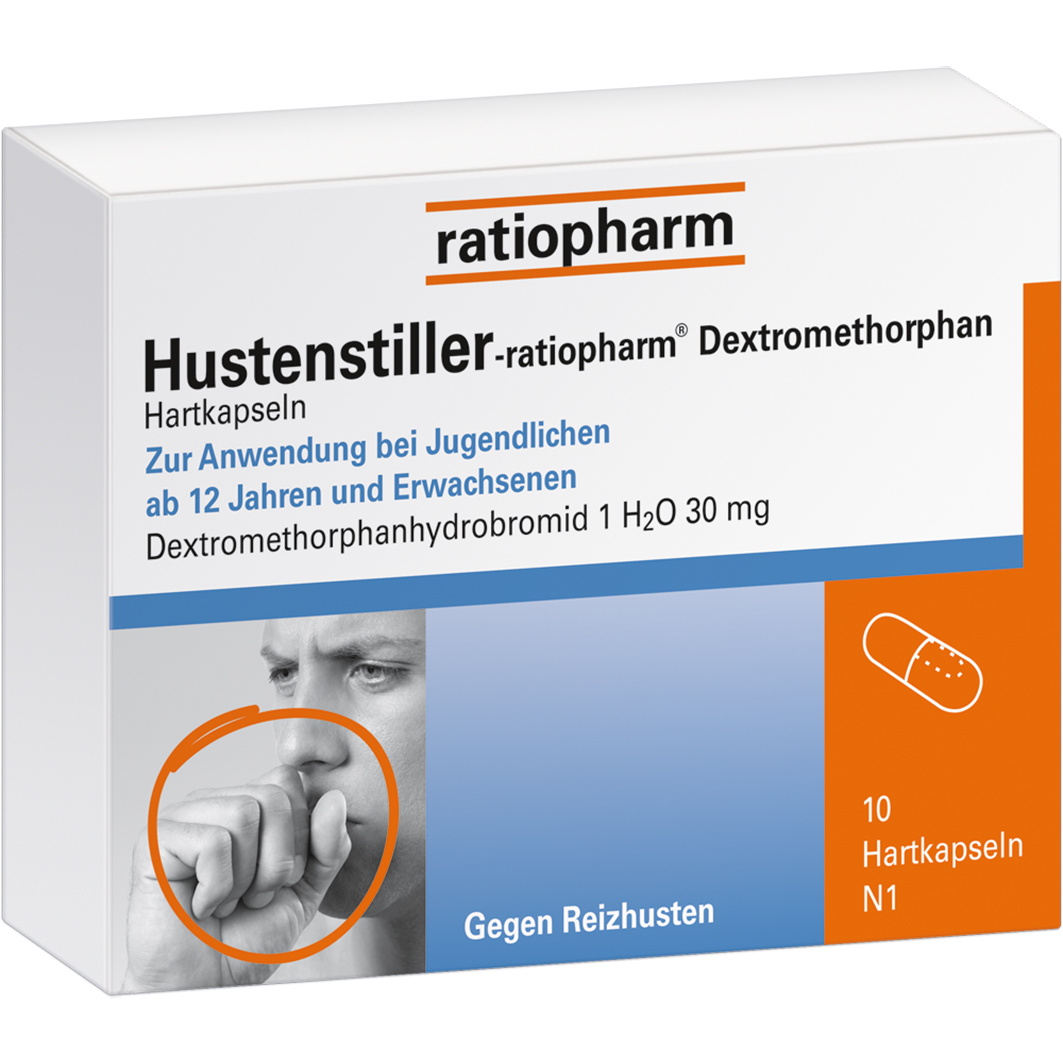 HUSTENSTILLER-ratiopharm Dextromethorphan Kapseln HUSTENSTILLER-ratiopharm Dextromethorphan Kapseln