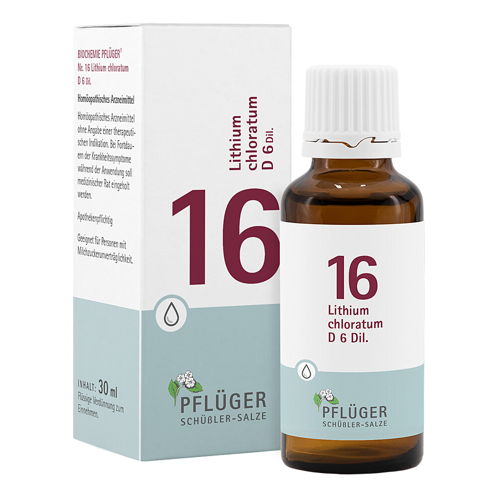 BIOCHEMIE Pflüger 16 Lithium chloratum D 6 Tropfen BIOCHEMIE Pflüger 16 Lithium chloratum D 6 Tropfen