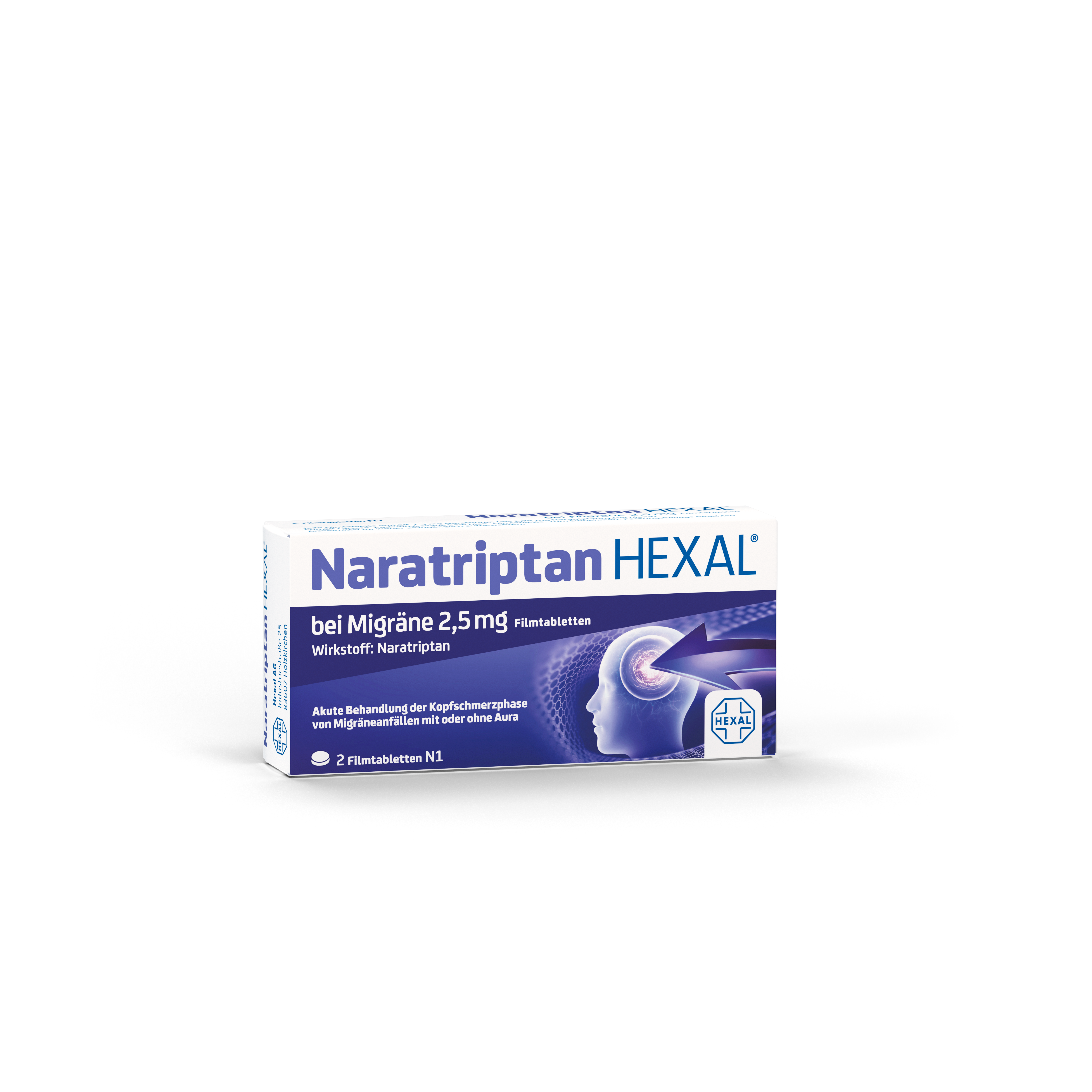 NARATRIPTAN HEXAL bei Migräne 2,5 mg Filmtabletten NARATRIPTAN HEXAL bei Migräne 2,5 mg Filmtabletten