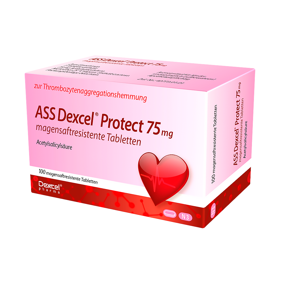 ASS Dexcel Protect 75 mg magensaftresistenteTabletten ASS Dexcel Protect 75 mg magensaftresistenteTabletten