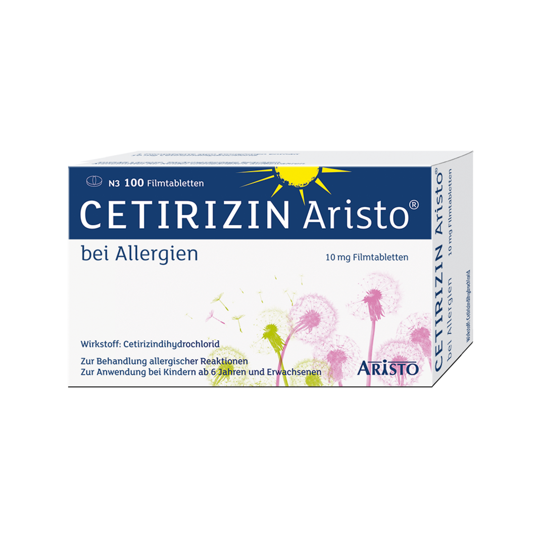 CETIRIZIN Aristo bei Allergien 10 mg Filmtabletten CETIRIZIN Aristo bei Allergien 10 mg Filmtabletten