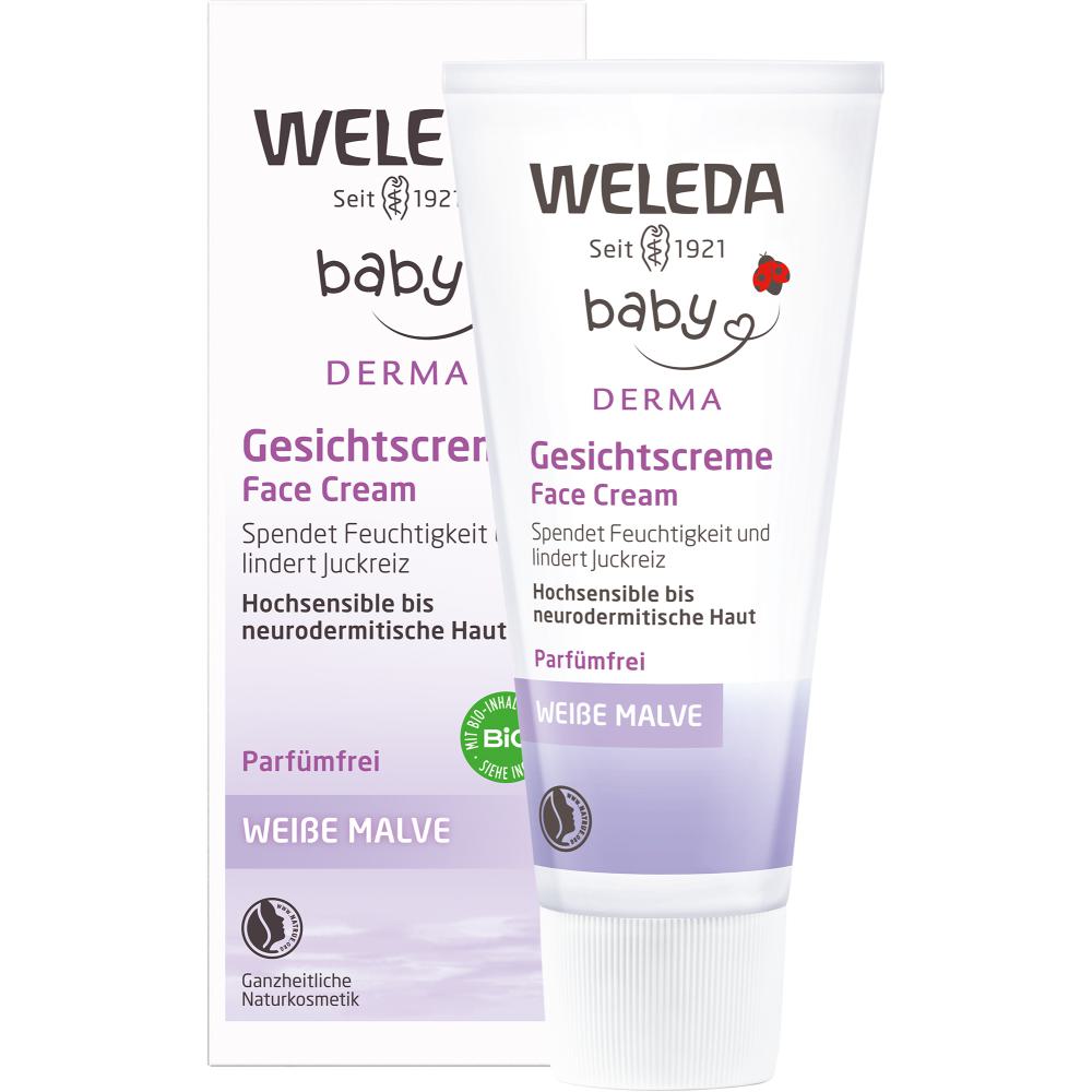 Weleda Baby Gesichtscreme Weiße Malve - hochsensible Haut Weleda Baby Gesichtscreme Weiße Malve - hochsensible Haut