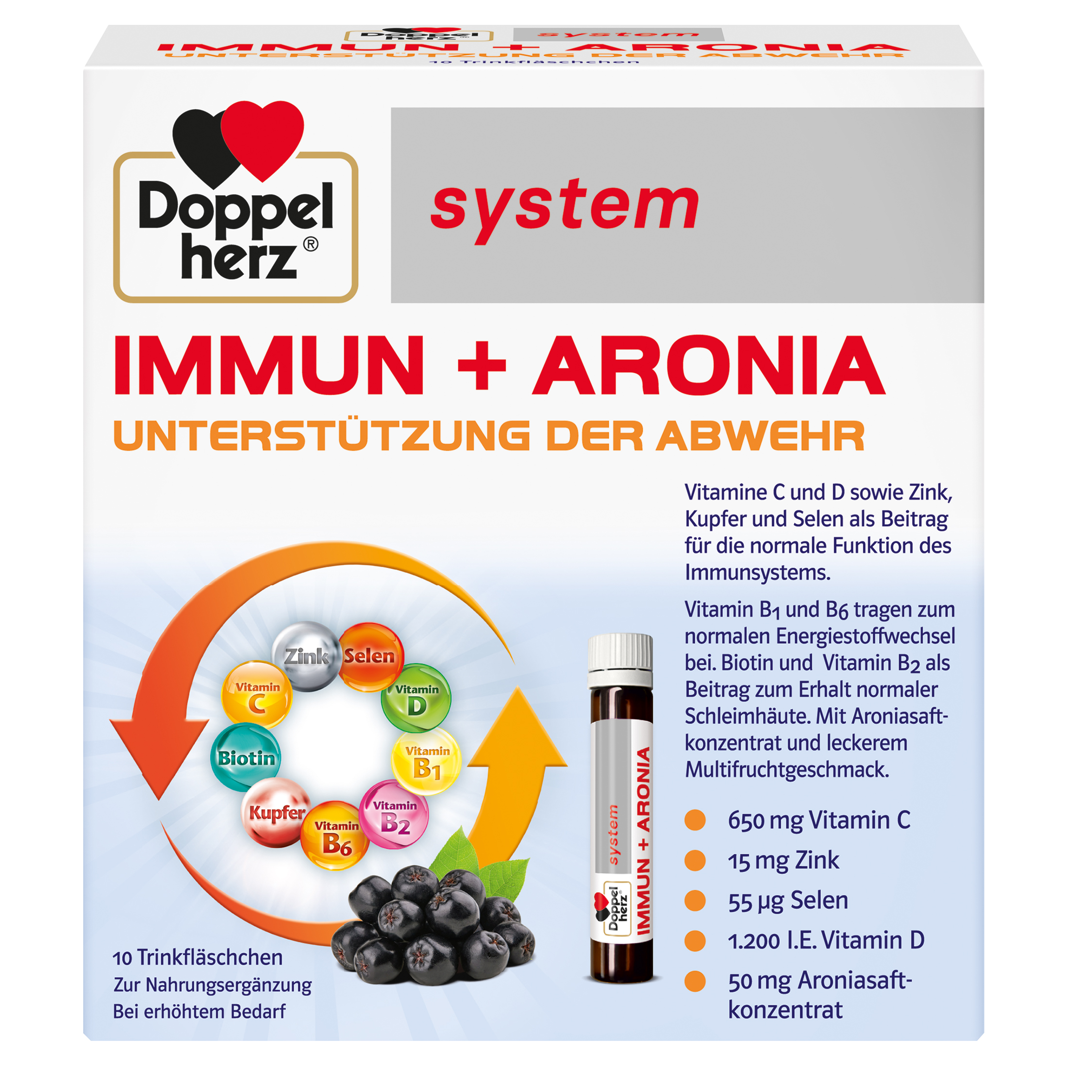 DOPPELHERZ Immun+Aronia system Ampullen DOPPELHERZ Immun+Aronia system Ampullen