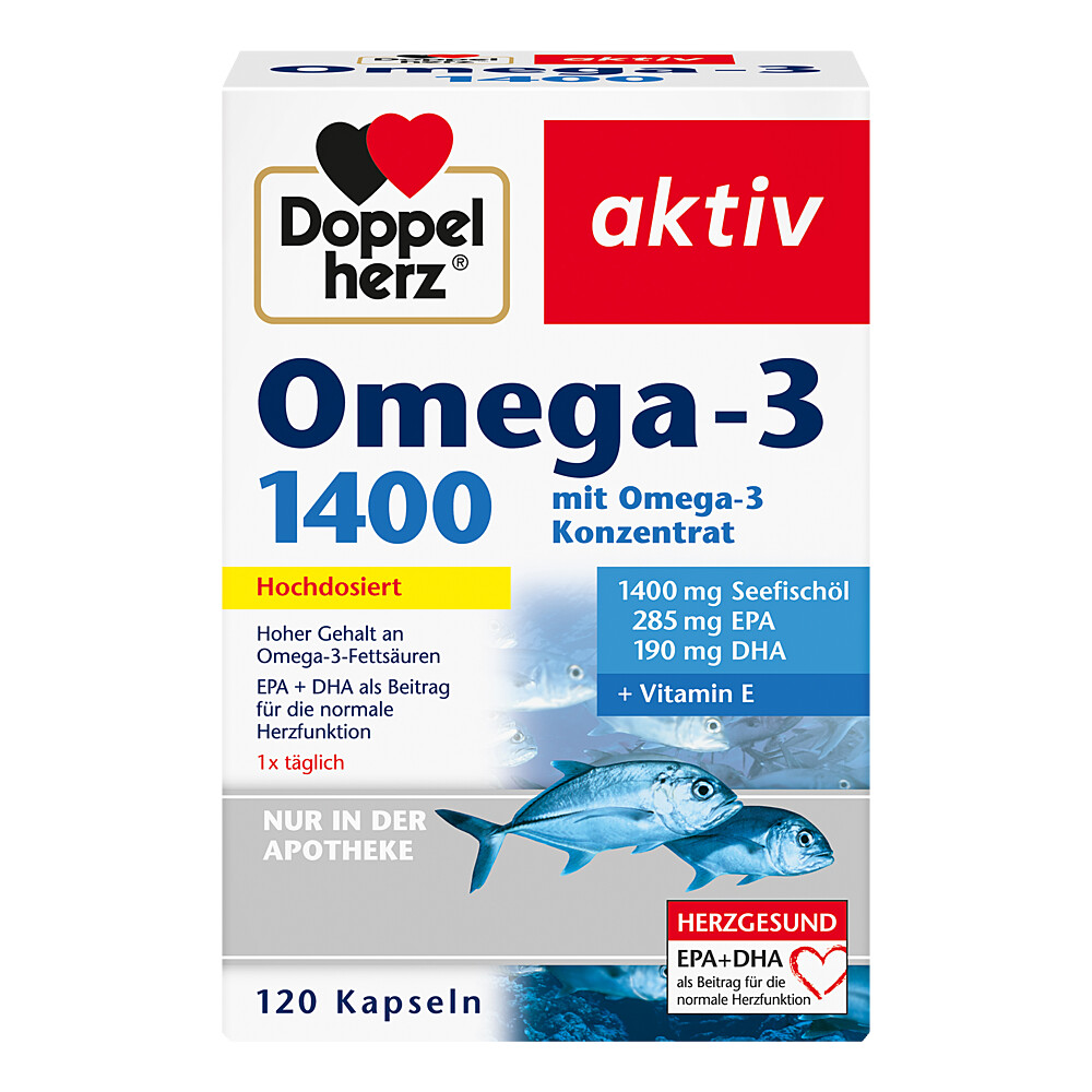 DOPPELHERZ Omega-3 1.400 Kapseln DOPPELHERZ Omega-3 1.400 Kapseln