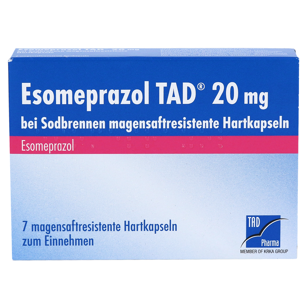ESOMEPRAZOL TAD 20 mg bei Sodbrennen msr.Hartkaps. ESOMEPRAZOL TAD 20 mg bei Sodbrennen msr.Hartkaps.
