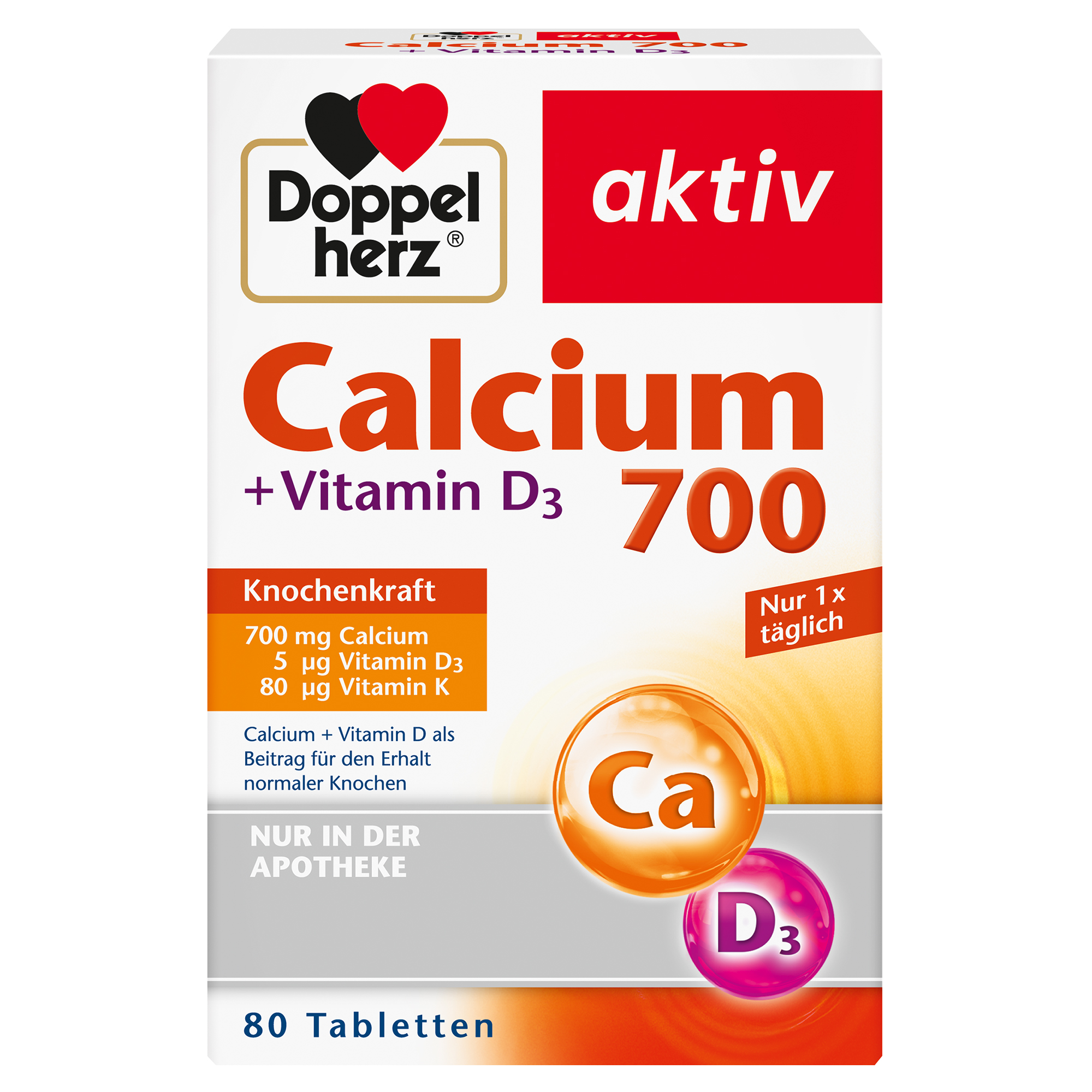 DOPPELHERZ Calcium 700+Vitamin D3 Tabletten DOPPELHERZ Calcium 700+Vitamin D3 Tabletten