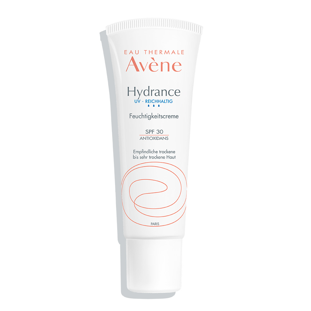 Avène Hydrance reichhaltige UV Feuchtigkeitscreme SPF 30 zur intensiven und langanhaltenden Feuchtigkeitsversorgung der Haut Avène Hydrance reichhaltige UV Feuchtigkeitscreme SPF 30 zur intensiven und langanhaltenden Feuchtigkeitsversorgung der Haut