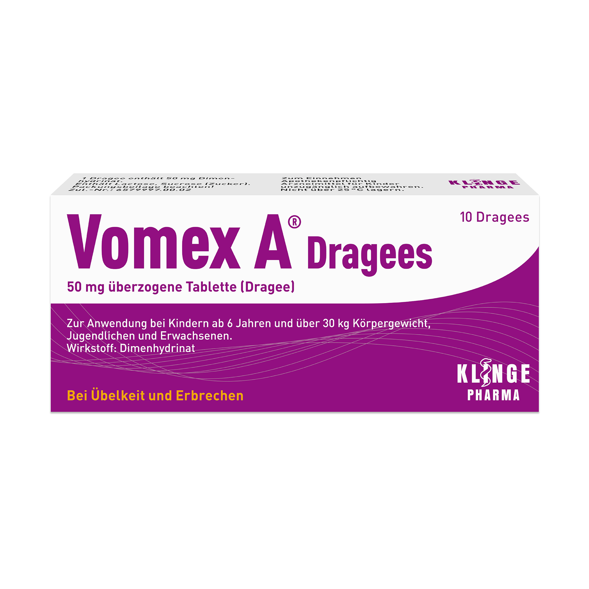 VOMEX A Dragees 50 mg überzogene Tabletten VOMEX A Dragees 50 mg überzogene Tabletten