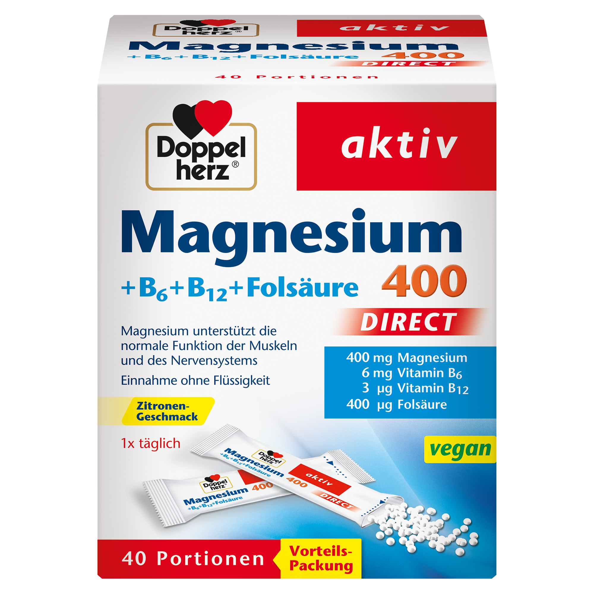 DOPPELHERZ Magnesium+B Vitamine DIRECT Pellets DOPPELHERZ Magnesium+B Vitamine DIRECT Pellets