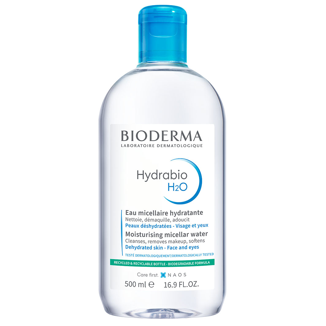 Hydrabio H2O - Das dermatologische Mizellenreinigungswasser. Spendet Feuchtigkeit und bewahrt das Gleichgewichtder Haut Hydrabio H2O - Das dermatologische Mizellenreinigungswasser. Spendet Feuchtigkeit und bewahrt das Gleichgewichtder Haut