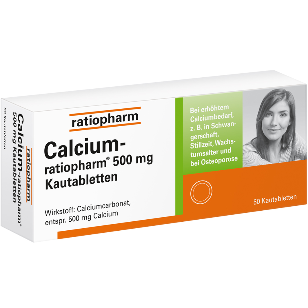 CALCIUM-RATIOPHARM 500 mg Kautabletten CALCIUM-RATIOPHARM 500 mg Kautabletten