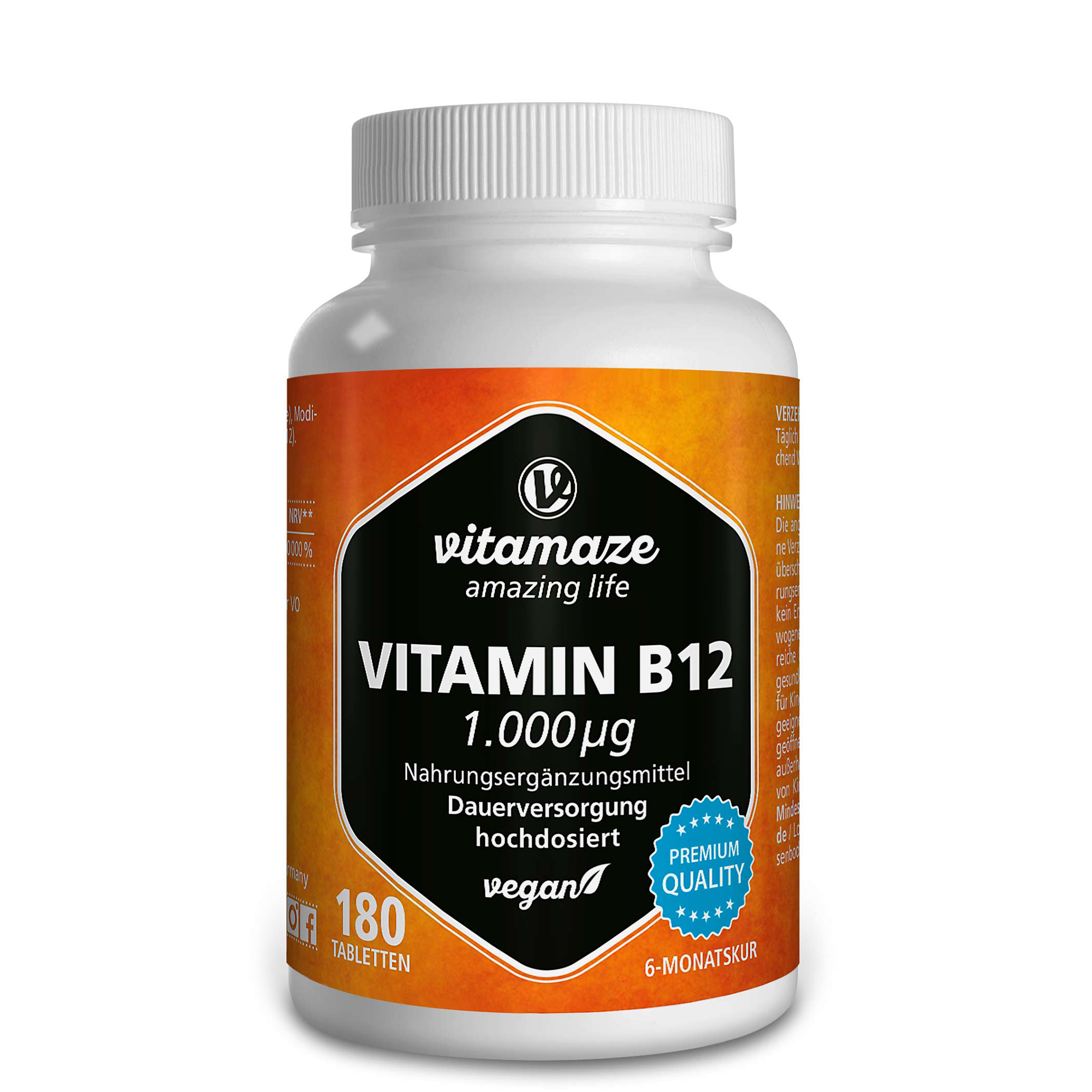 VITAMIN B12 1.000 μg hochdosiert vegan Tabletten VITAMIN B12 1.000 μg hochdosiert vegan Tabletten