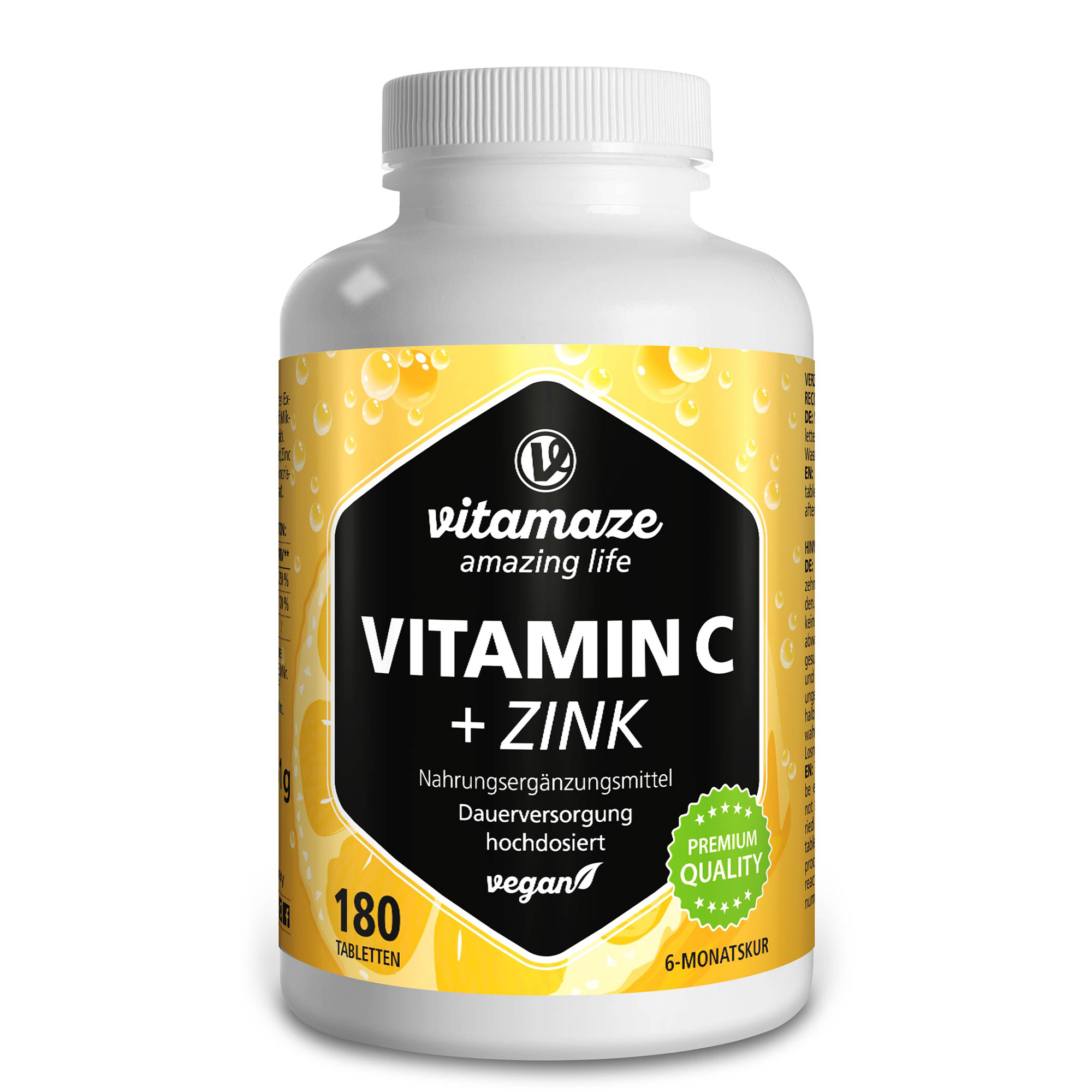 VITAMIN C 1000 mg hochdosiert+Zink vegan Tabletten VITAMIN C 1000 mg hochdosiert+Zink vegan Tabletten