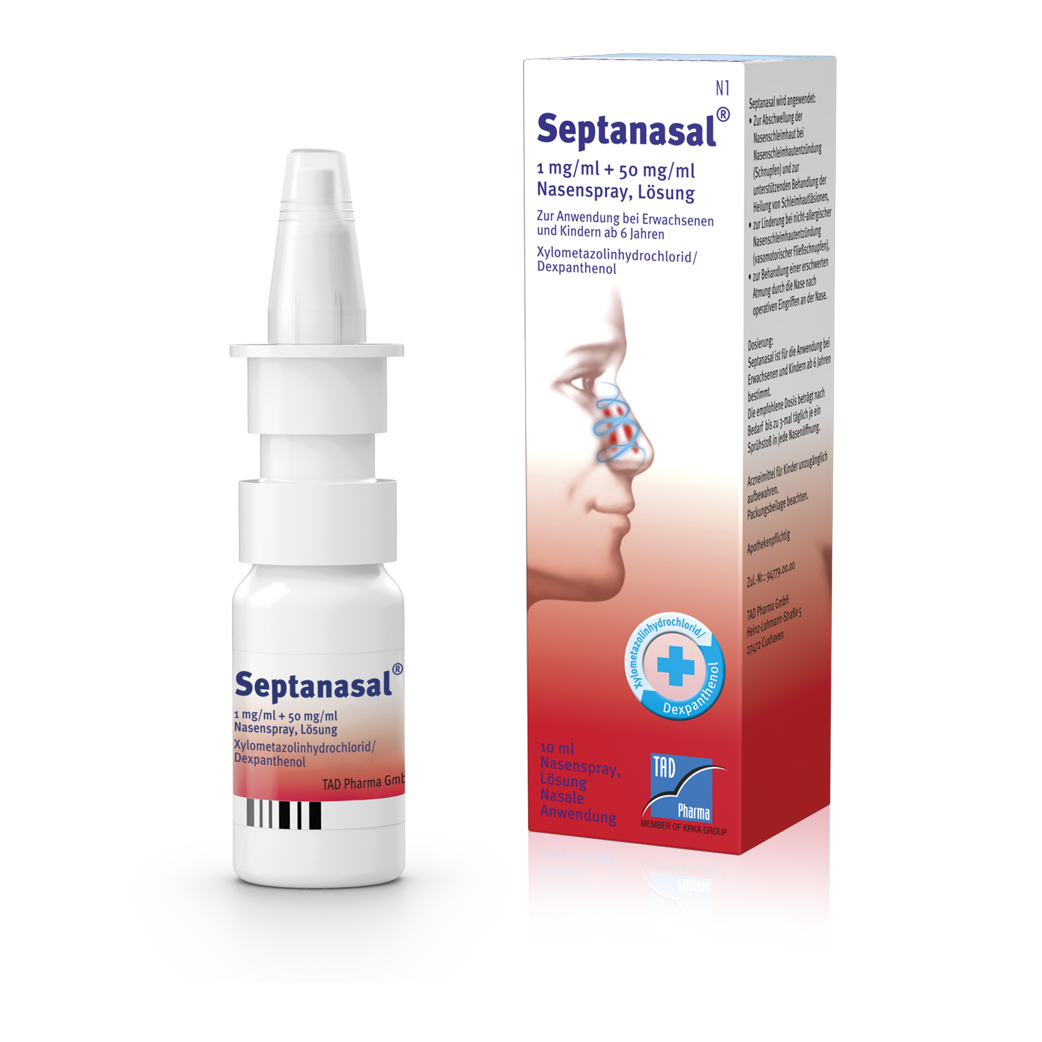 SEPTANASAL 1 mg/ml + 50 mg/ml Nasenspray SEPTANASAL 1 mg/ml + 50 mg/ml Nasenspray