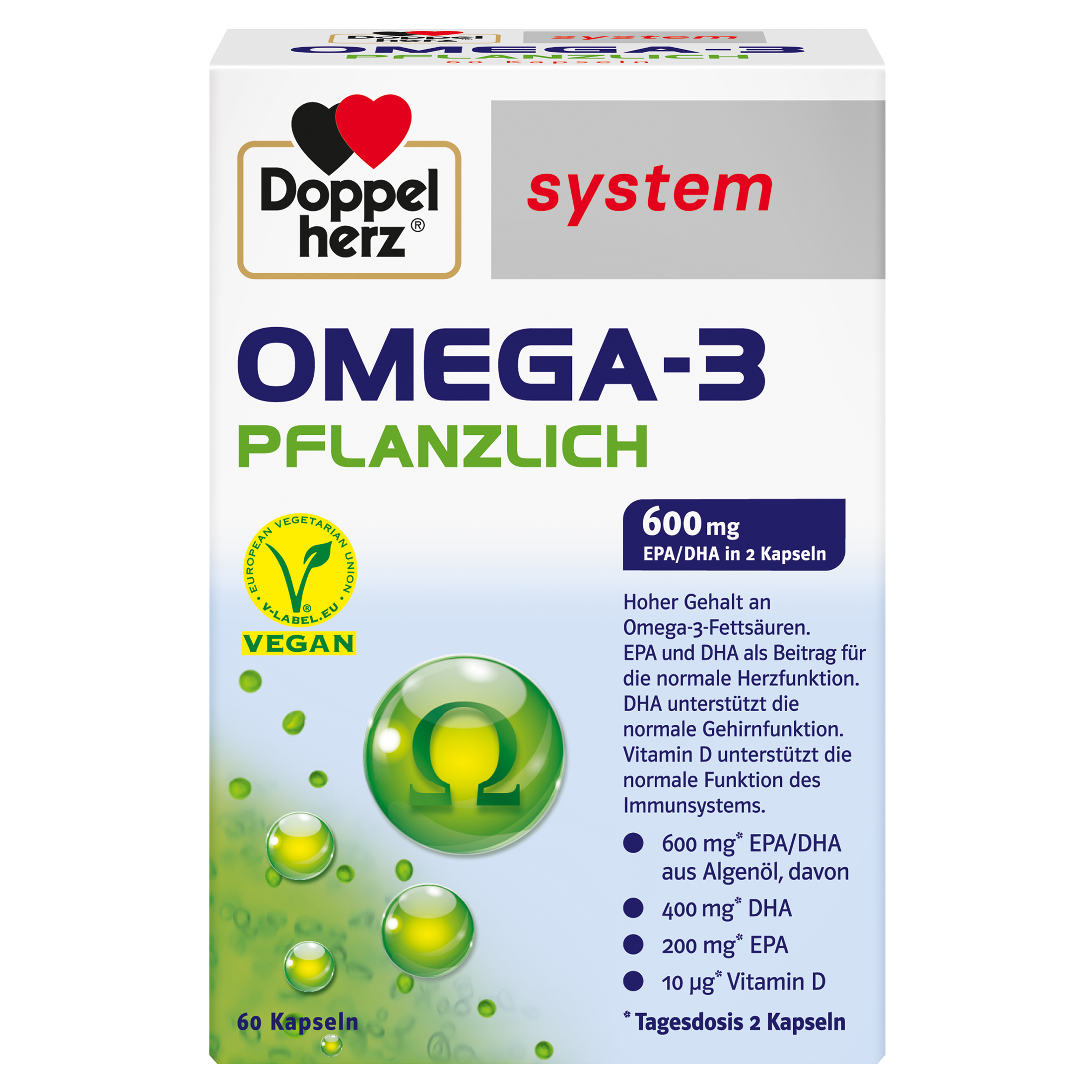Doppelherz system Omega-3 Pflanzlich + D +B12 Doppelherz system Omega-3 Pflanzlich + D +B12