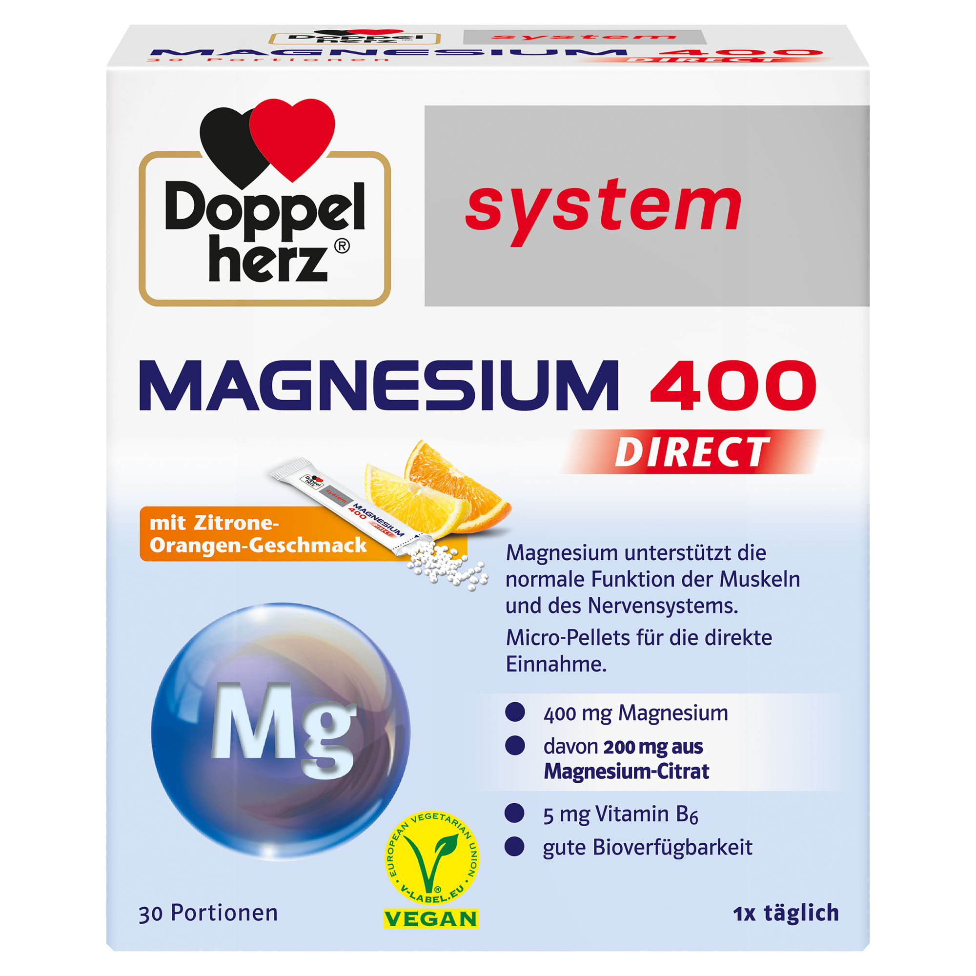 DOPPELHERZ Magnesium 400 DIRECT system Pellets DOPPELHERZ Magnesium 400 DIRECT system Pellets