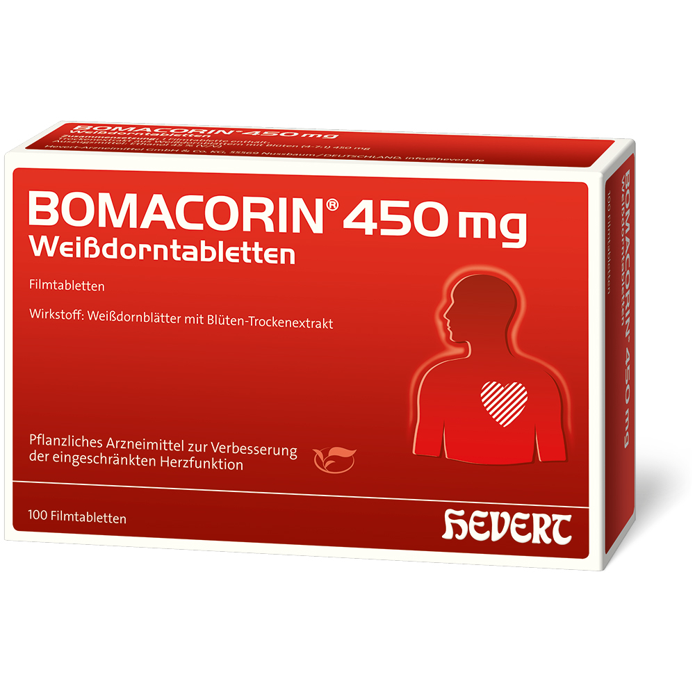 BOMACORIN 450 mg Weißdorntabletten BOMACORIN 450 mg Weißdorntabletten