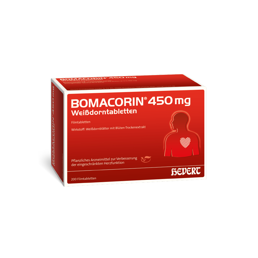 BOMACORIN 450 mg Weißdorntabletten BOMACORIN 450 mg Weißdorntabletten