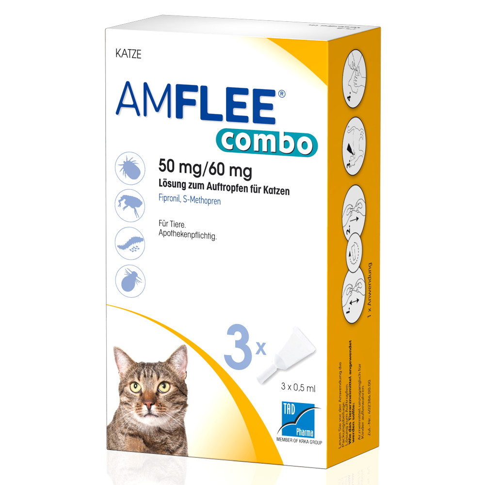 AMFLEE combo 50/60mg Lsg.z.Auftropfen f.Katzen AMFLEE combo 50/60mg Lsg.z.Auftropfen f.Katzen