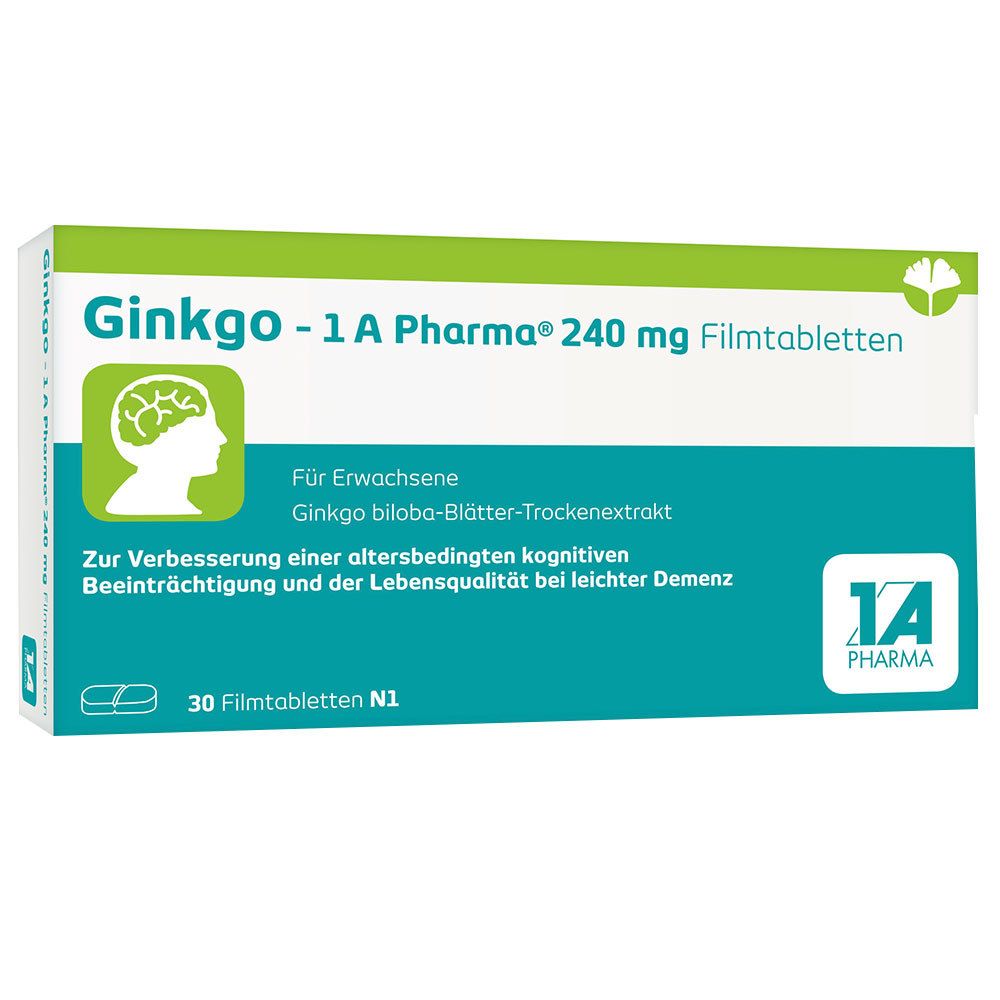 GINKGO-1A Pharma 240 mg Filmtabletten GINKGO-1A Pharma 240 mg Filmtabletten