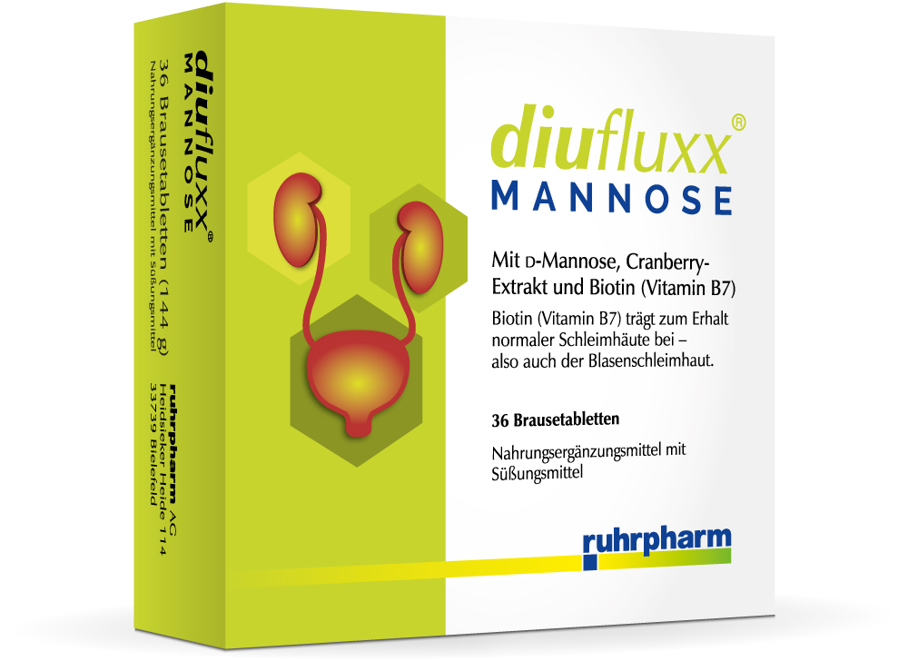 DIUFLUXX Mannose Brausetabletten DIUFLUXX Mannose Brausetabletten