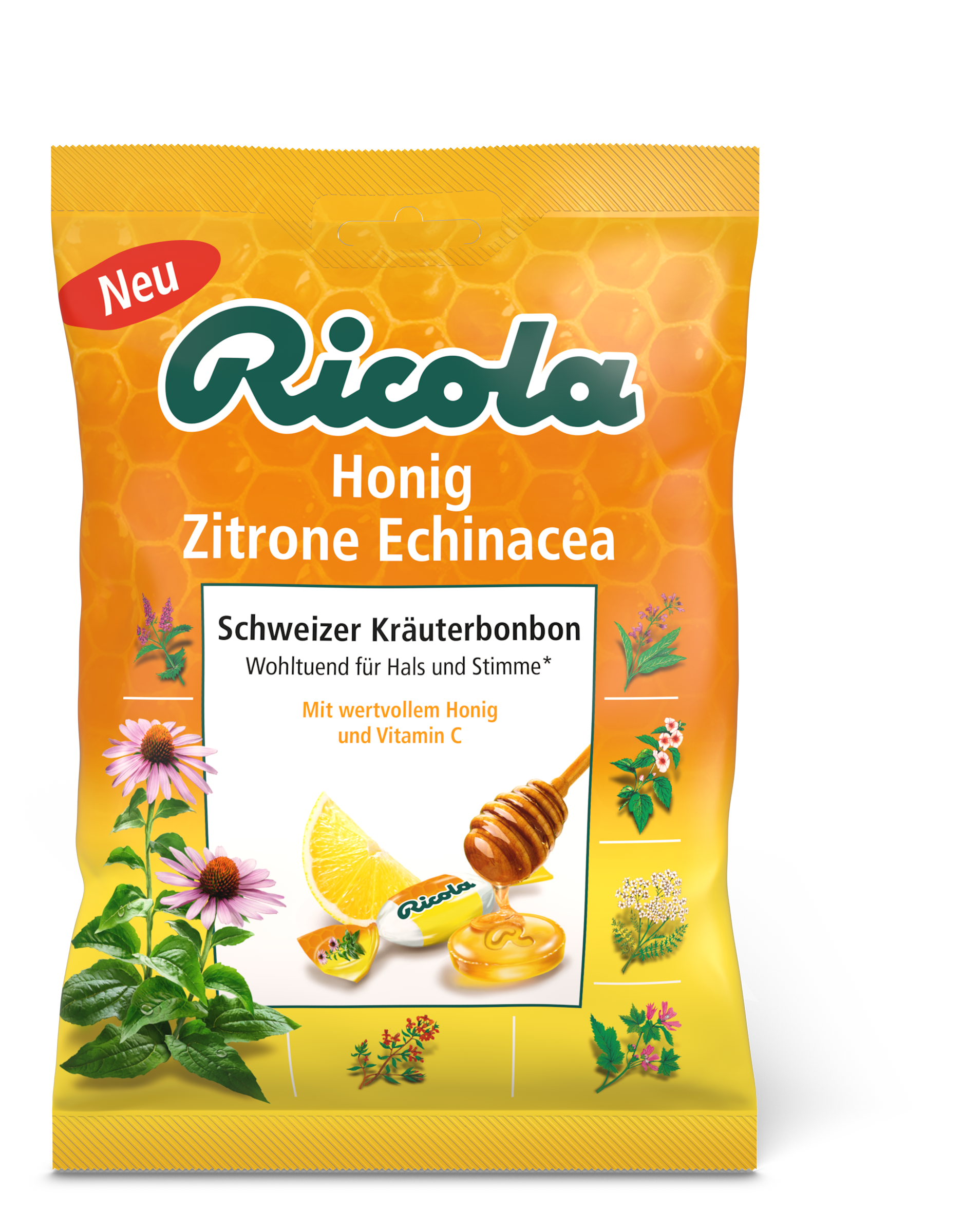 RICOLA m.Z.Beutel Echinacea Honig Zitrone Bonbons RICOLA m.Z.Beutel Echinacea Honig Zitrone Bonbons