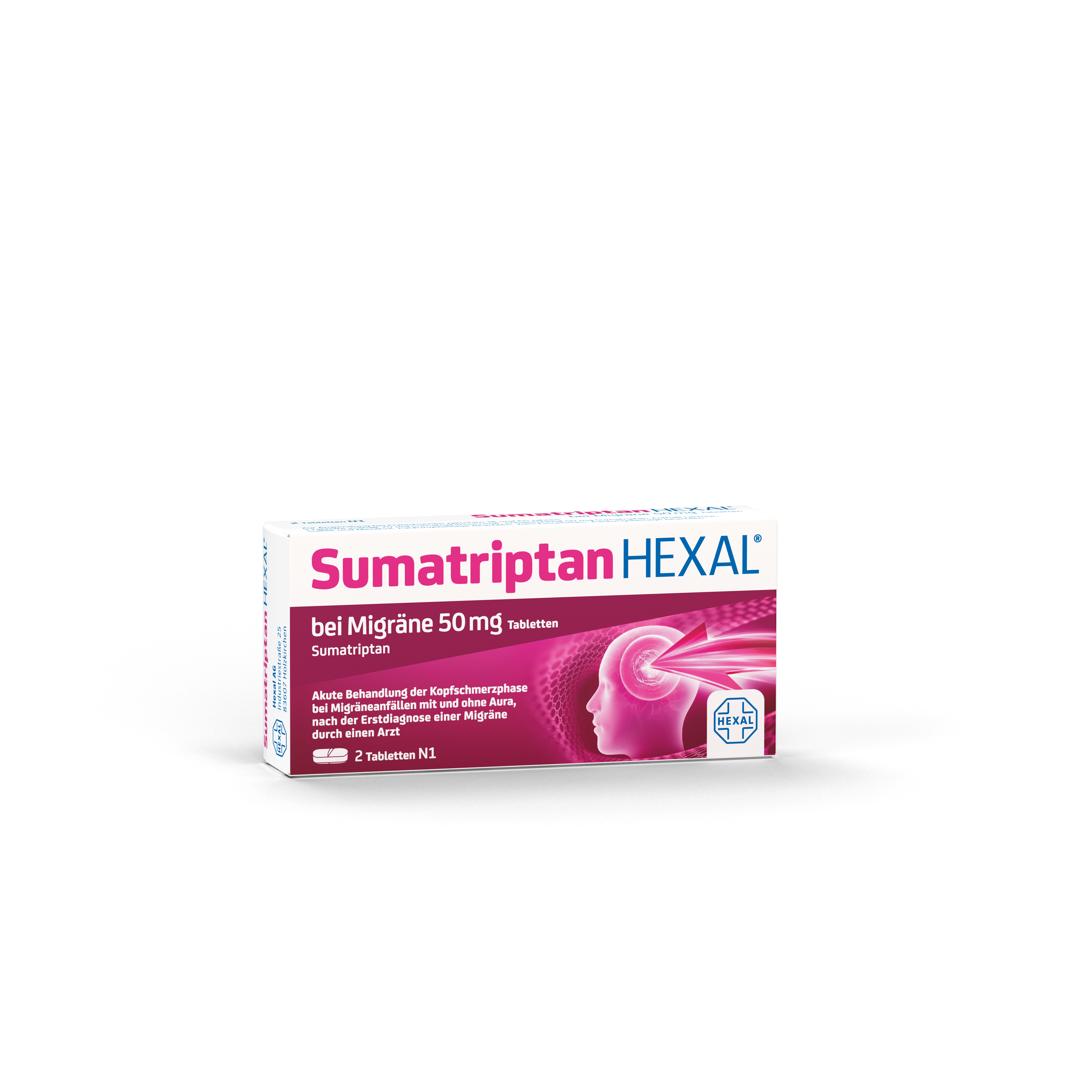 SUMATRIPTAN HEXAL bei Migräne 50 mg Tabletten SUMATRIPTAN HEXAL bei Migräne 50 mg Tabletten