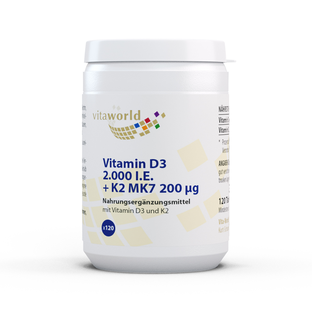 VITAMIN D3+K2 2.000 I.E./200 μg Tabletten VITAMIN D3+K2 2.000 I.E./200 μg Tabletten