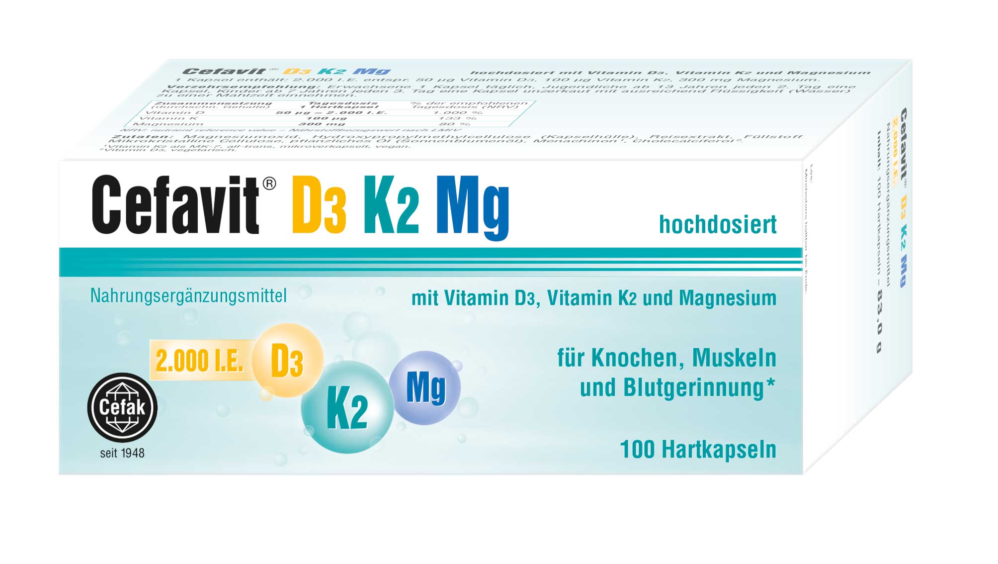 CEFAVIT D3 K2 Mg 2.000 I.E. Hartkapseln CEFAVIT D3 K2 Mg 2.000 I.E. Hartkapseln