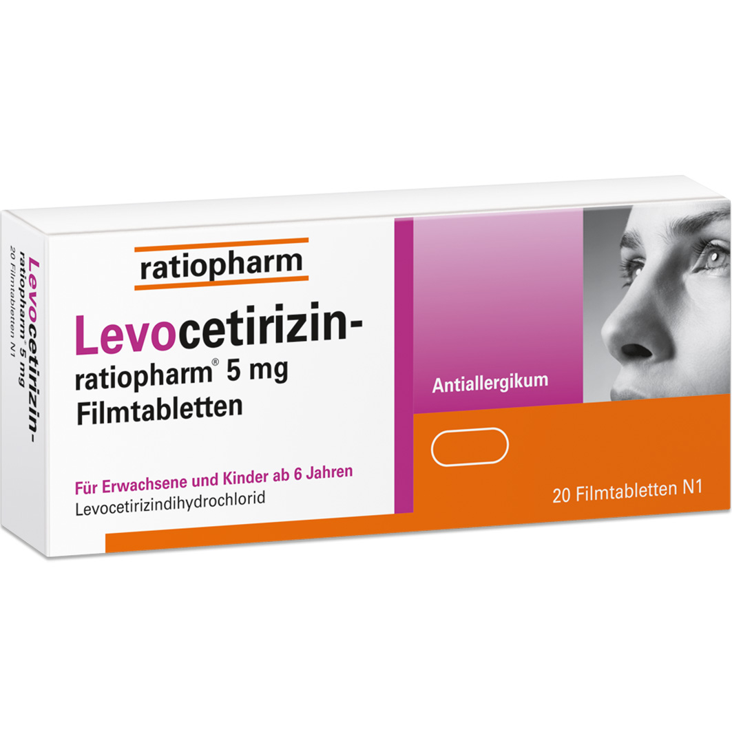 LEVOCETIRIZIN-ratiopharm 5 mg Filmtabletten LEVOCETIRIZIN-ratiopharm 5 mg Filmtabletten