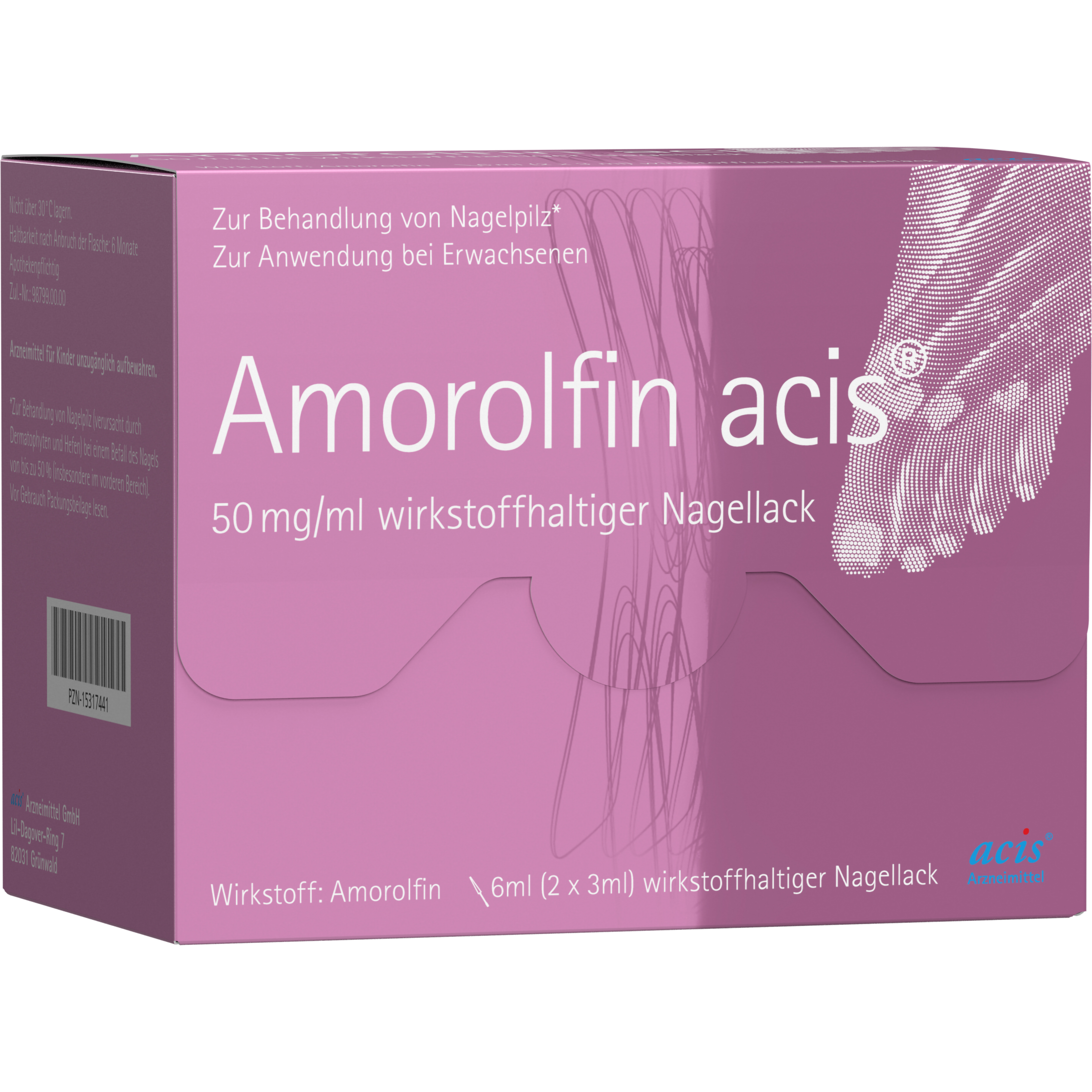AMOROLFIN acis 50 mg/ml wirkstoffhalt.Nagellack AMOROLFIN acis 50 mg/ml wirkstoffhalt.Nagellack