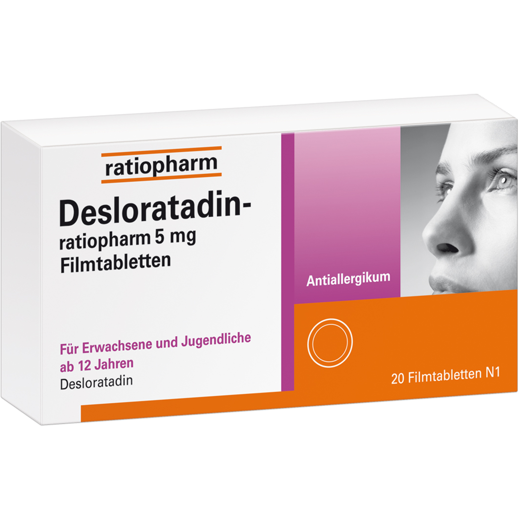 DESLORATADIN-ratiopharm 5 mg Filmtabletten DESLORATADIN-ratiopharm 5 mg Filmtabletten