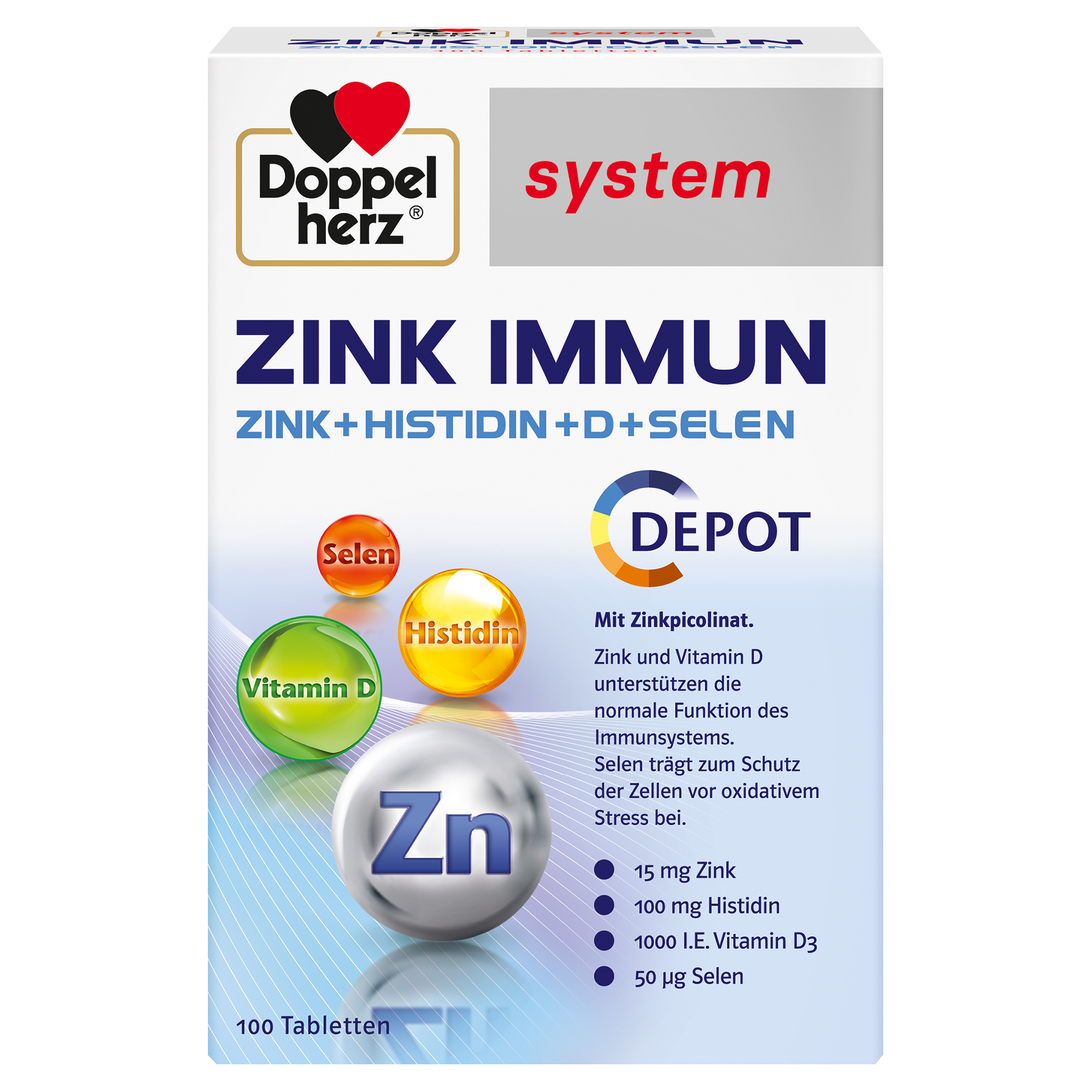 DOPPELHERZ Zink Immun Depot system Tabletten DOPPELHERZ Zink Immun Depot system Tabletten