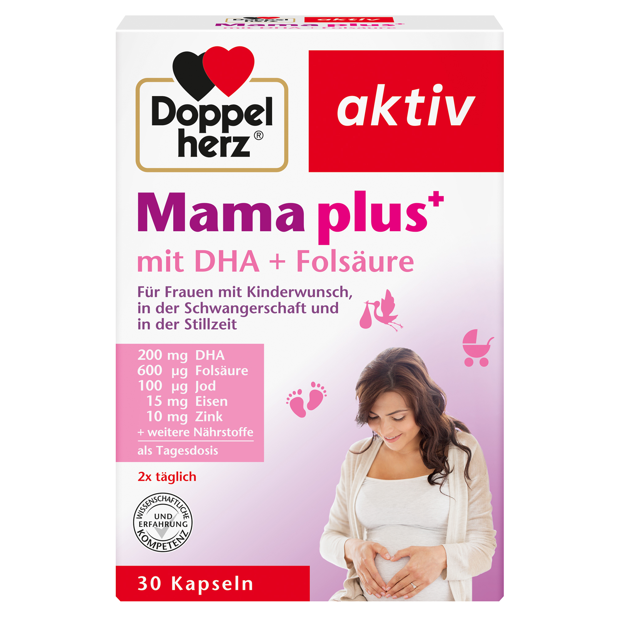 DOPPELHERZ Mama plus mit DHA+Folsäure Kapseln DOPPELHERZ Mama plus mit DHA+Folsäure Kapseln