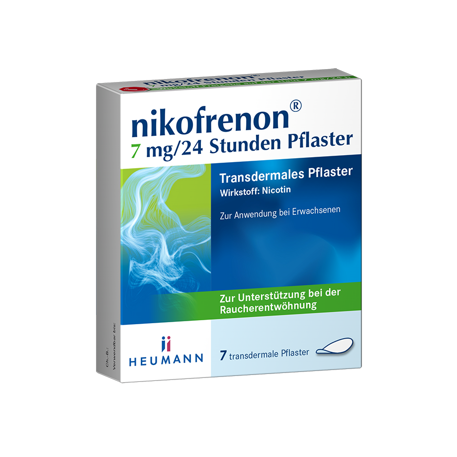 NIKOFRENON 7 mg/24 Stunden Pflaster transdermal NIKOFRENON 7 mg/24 Stunden Pflaster transdermal