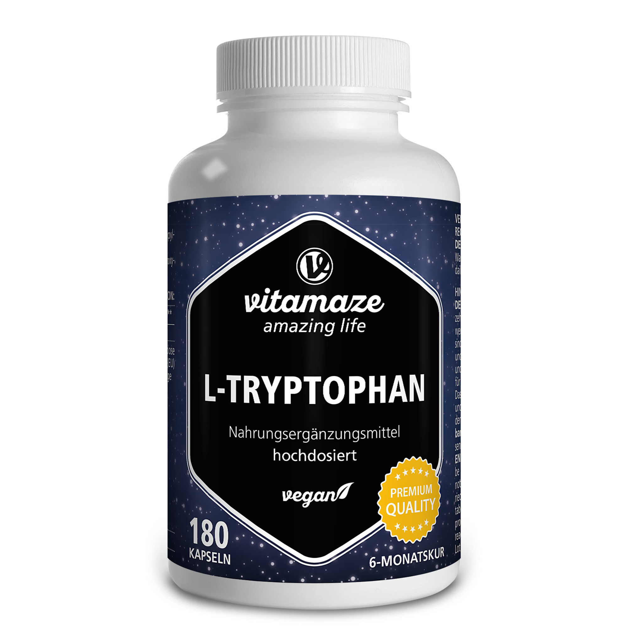 L-TRYPTOPHAN 500 mg hochdosiert vegan Kapseln L-TRYPTOPHAN 500 mg hochdosiert vegan Kapseln