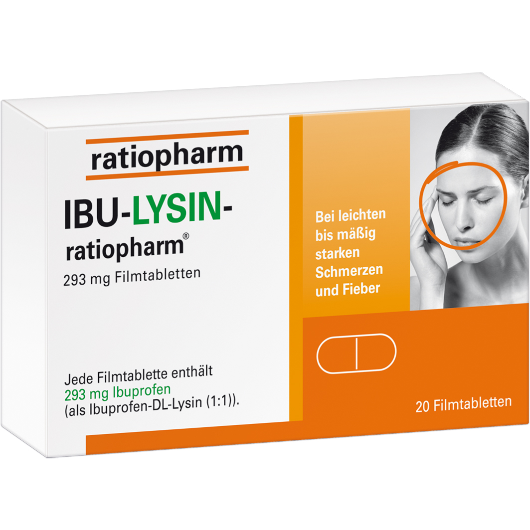 IBU-LYSIN-ratiopharm 293 mg Filmtabletten IBU-LYSIN-ratiopharm 293 mg Filmtabletten