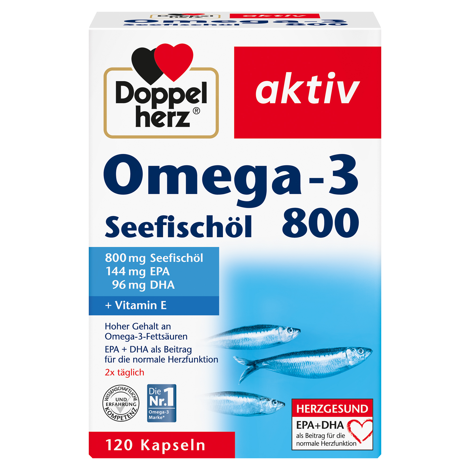 DOPPELHERZ Omega-3 Seefischöl 800 aktiv Kapseln DOPPELHERZ Omega-3 Seefischöl 800 aktiv Kapseln