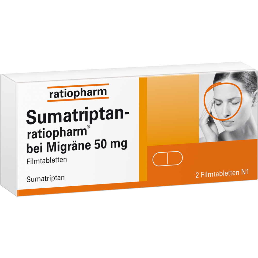 SUMATRIPTAN-ratiopharm bei Migräne 50 mg Filmtabl. SUMATRIPTAN-ratiopharm bei Migräne 50 mg Filmtabl.