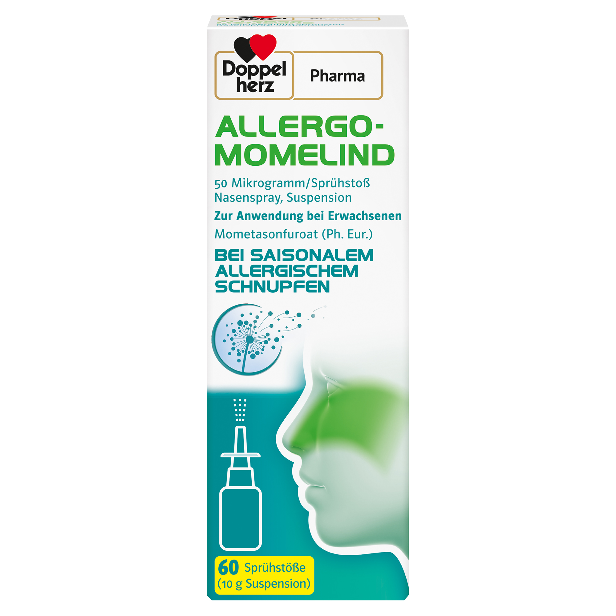 ALLERGO-MOMELIND Doppelherz 50 μg/Sprühstoß, Nasenspray, Suspension ALLERGO-MOMELIND Doppelherz 50 μg/Sprühstoß, Nasenspray, Suspension