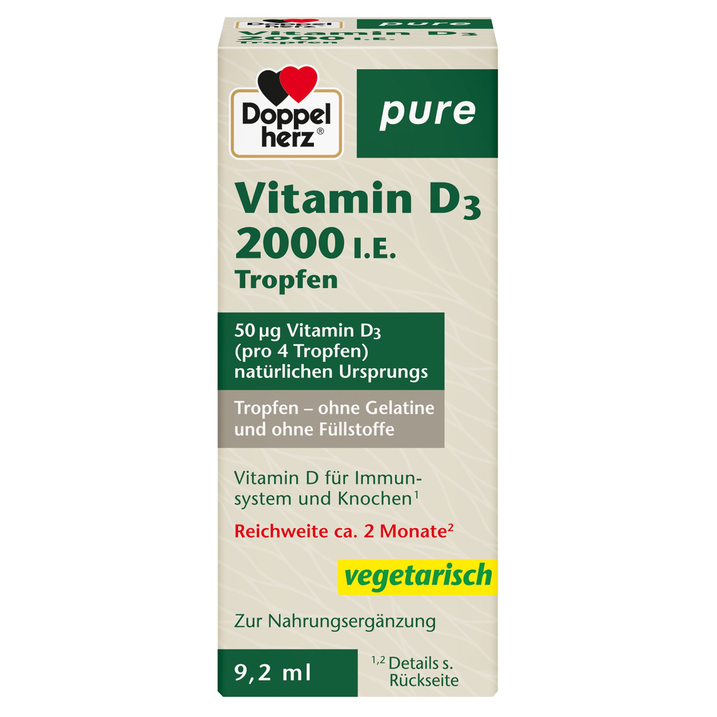 DOPPELHERZ Vitamin D3 2000 I.E. pure Tropfen DOPPELHERZ Vitamin D3 2000 I.E. pure Tropfen