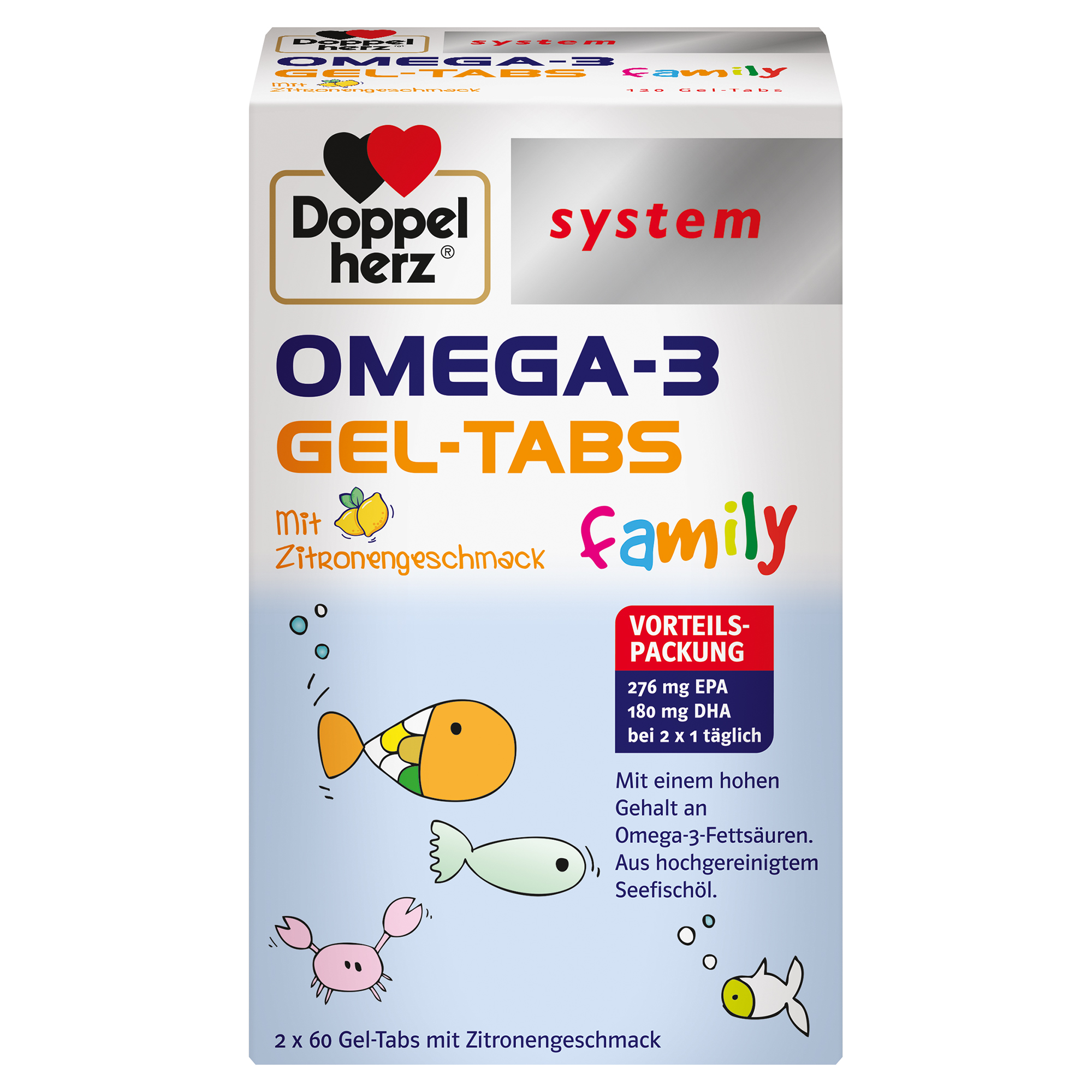 DOPPELHERZ Omega-3 Gel-Tabs family system DOPPELHERZ Omega-3 Gel-Tabs family system