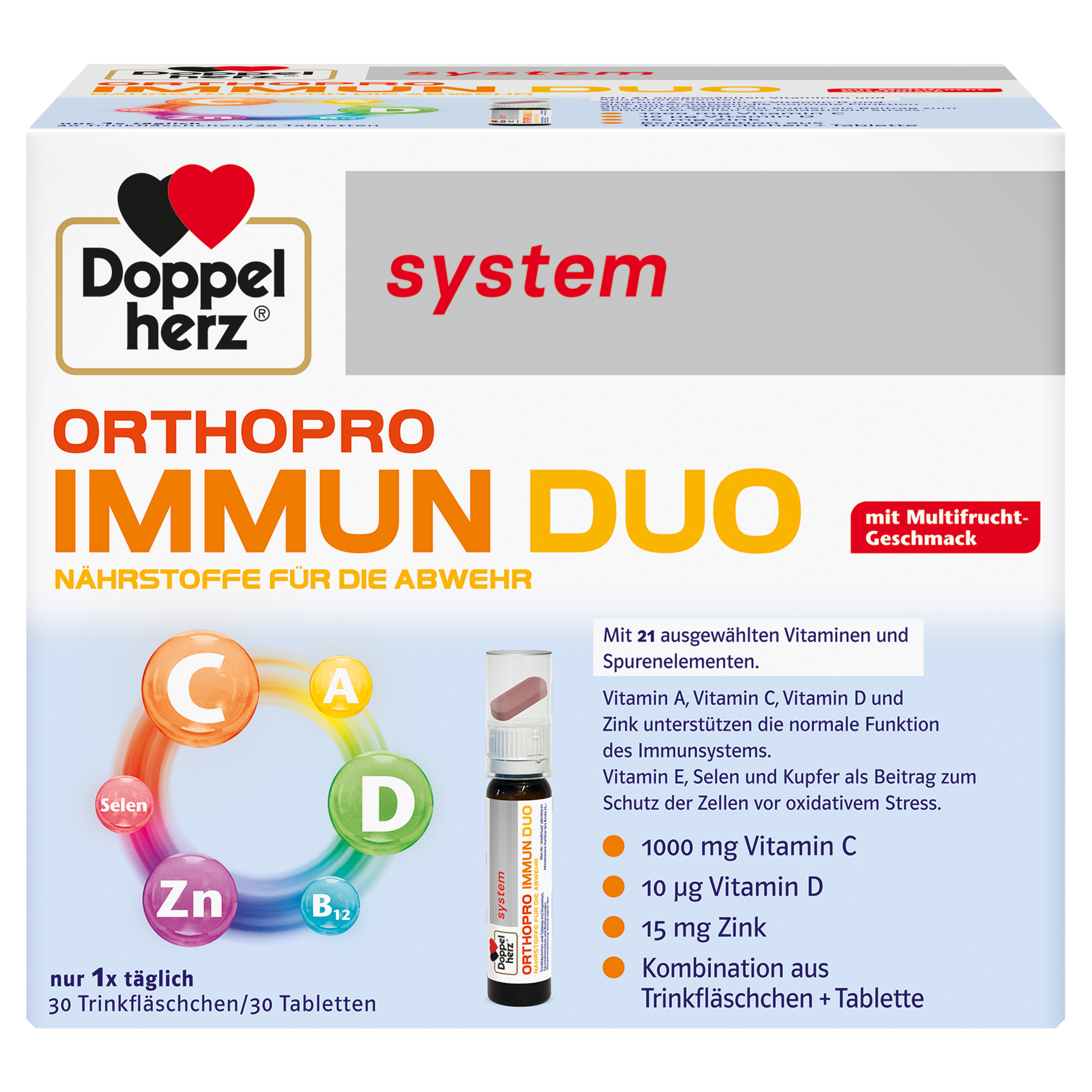 DOPPELHERZ Orthopro Immun Duo system Trinkampullen DOPPELHERZ Orthopro Immun Duo system Trinkampullen