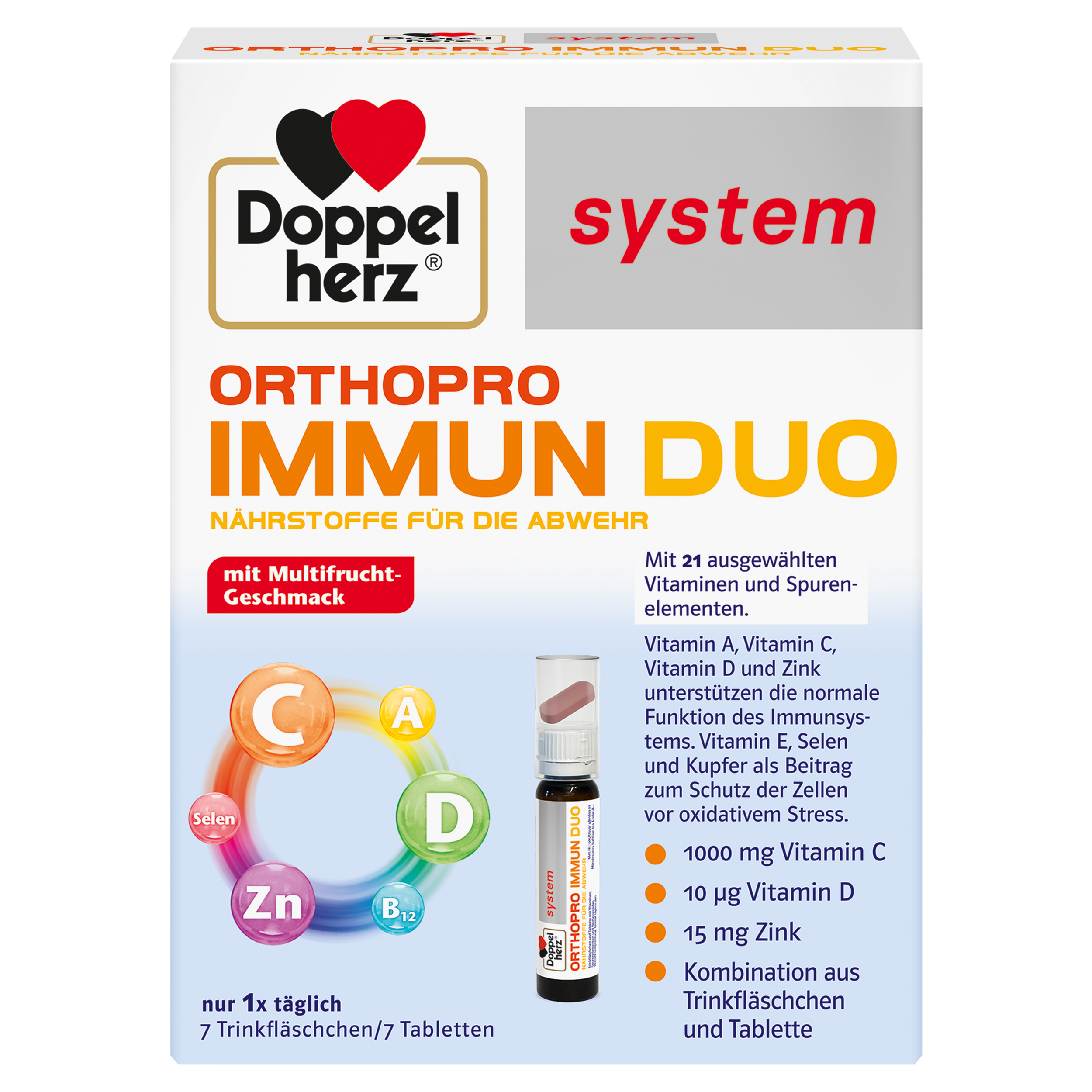 DOPPELHERZ Orthopro Immun Duo system Trinkampullen DOPPELHERZ Orthopro Immun Duo system Trinkampullen