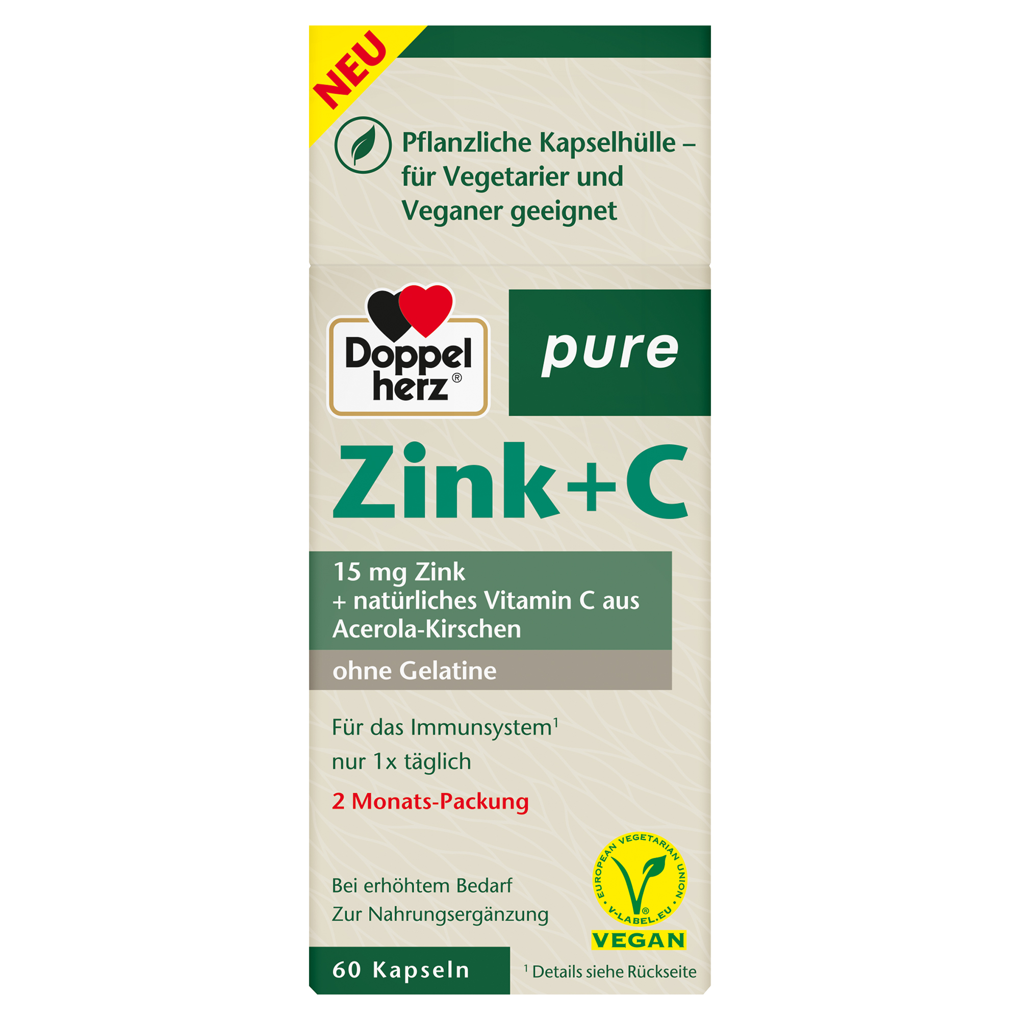 DOPPELHERZ Zink+C pure Kapseln DOPPELHERZ Zink+C pure Kapseln