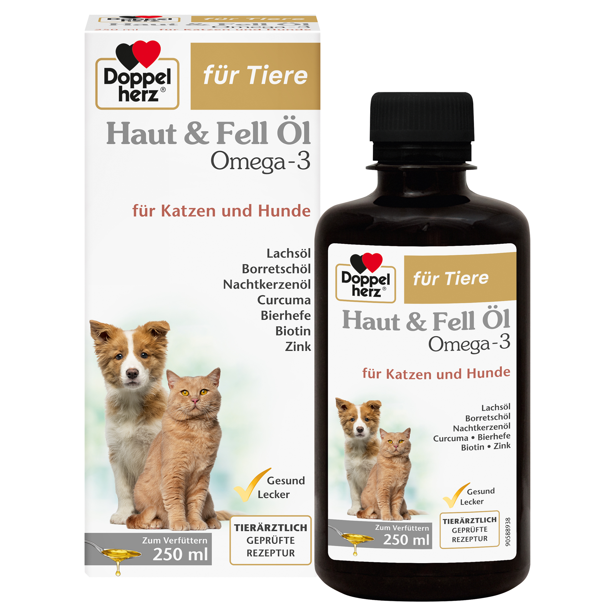 DOPPELHERZ für Tiere Haut&Fell Öl f.Hunde/Katzen DOPPELHERZ für Tiere Haut&Fell Öl f.Hunde/Katzen